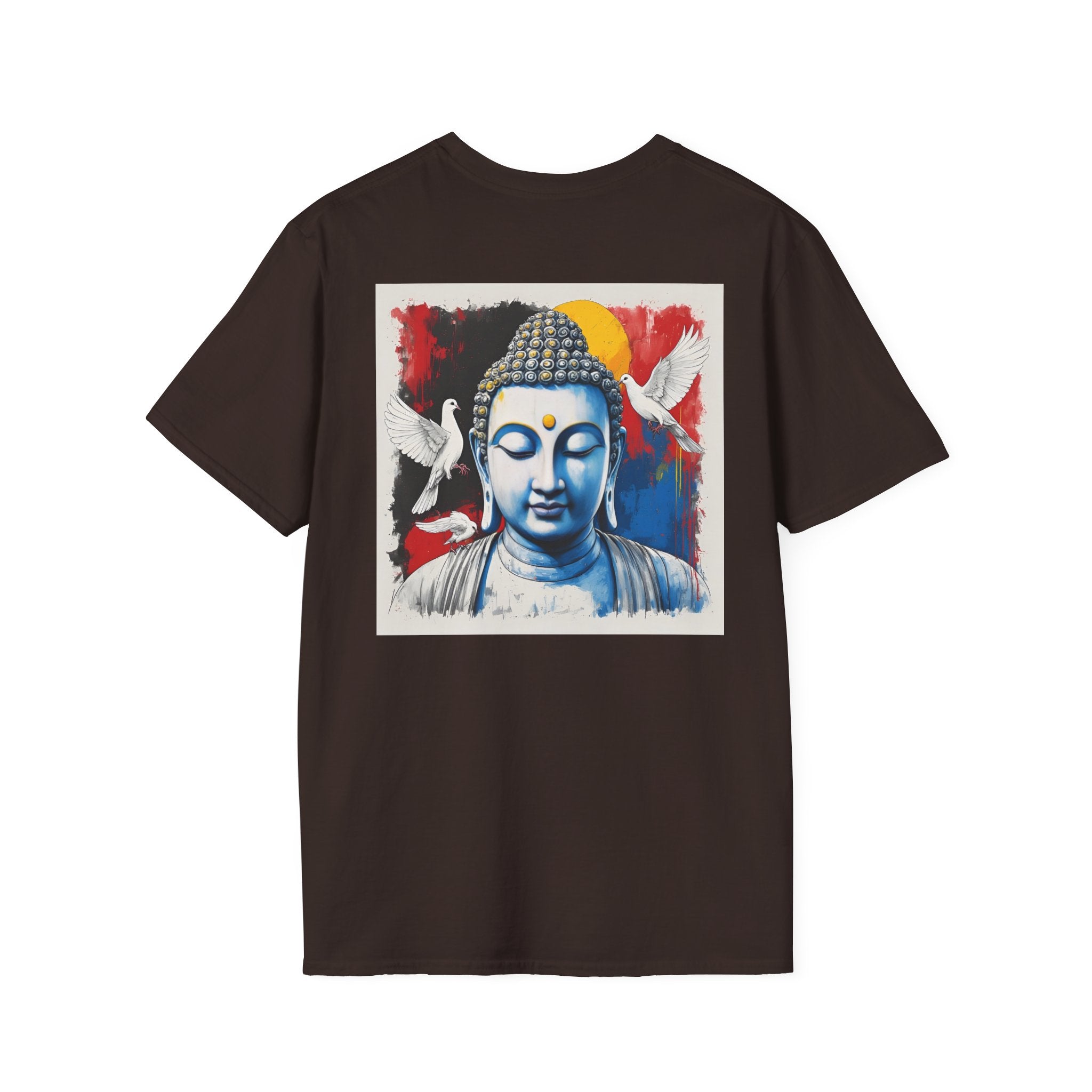 Buddha & Doves Graphic T-Shirt — Peaceful Zen Meditation Tee
