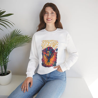 Evolving Butterfly Crewneck Sweatshirt — "Unafraid, Authentically Evolving" Inspirational Pullover