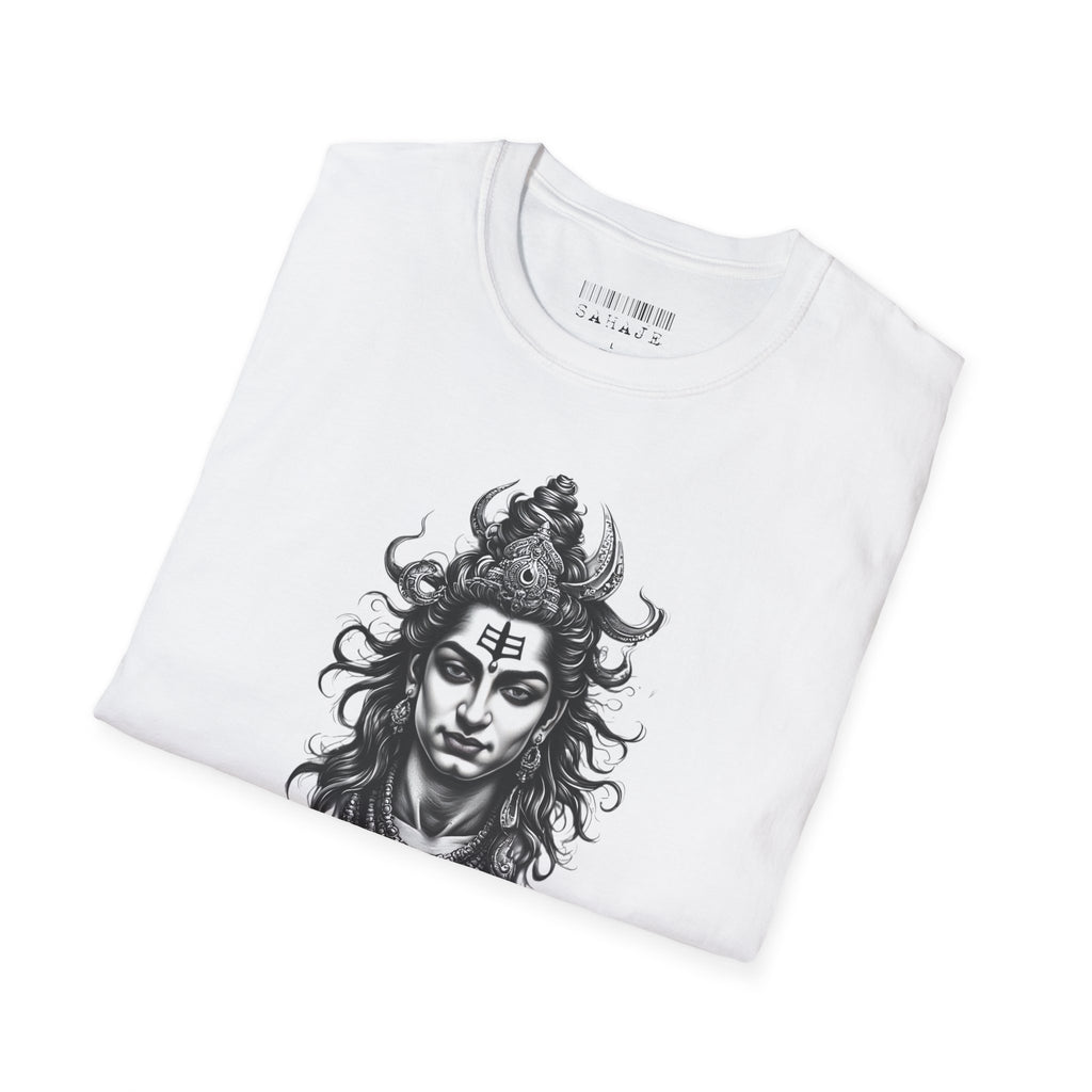 Shiva Portrait T‑Shirt — Hindu Deity Graphic Tee (Meditation, Yoga & Spiritual Wear)