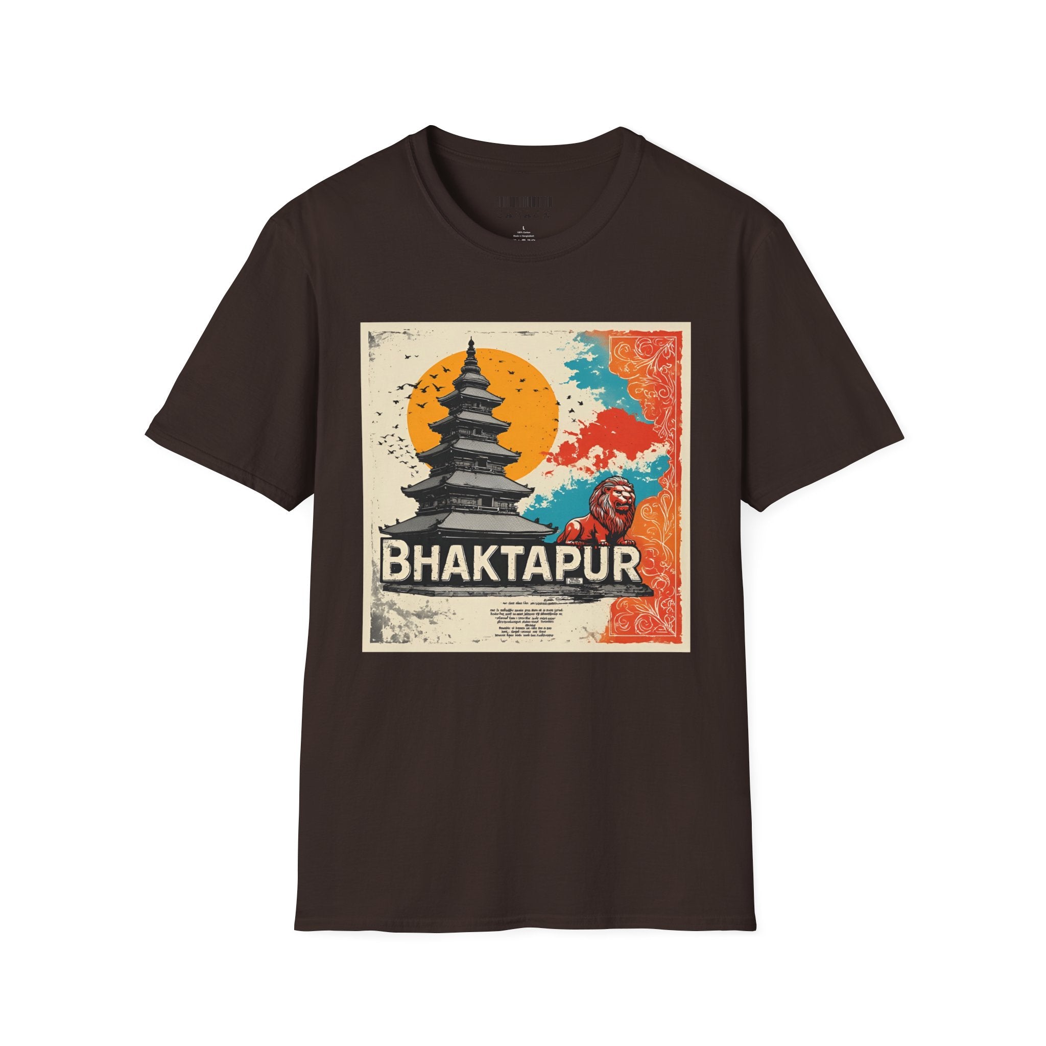 Bhaktapur Vintage Travel T-Shirt – Nepal Pagoda Graphic Tee