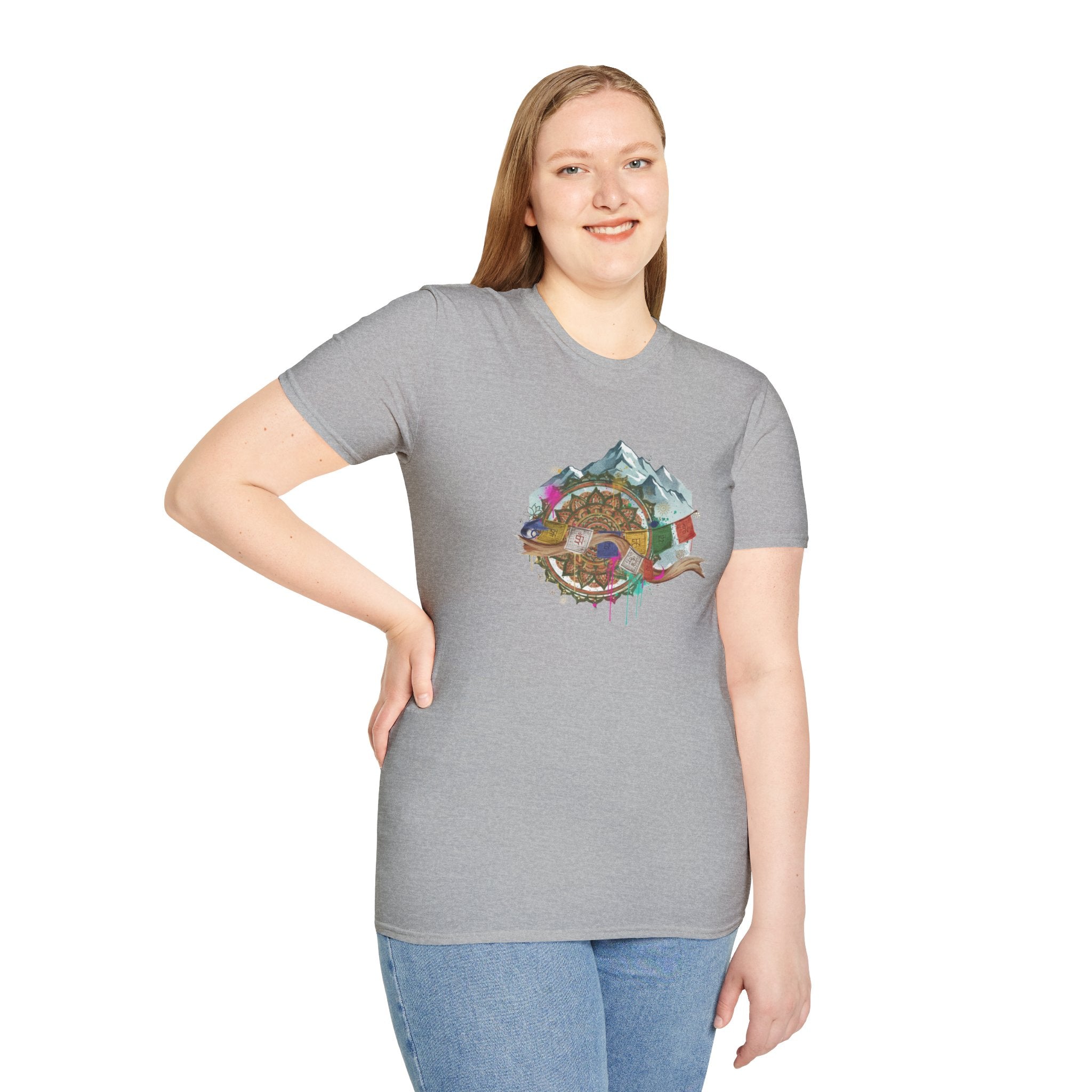 Adventure Turtle Graphic T-Shirt — Mountain Shell Nature Art Tee