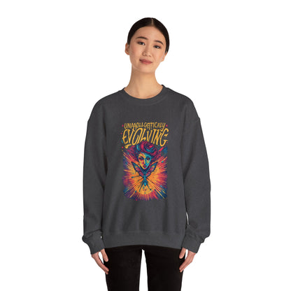 Evolving Butterfly Crewneck Sweatshirt — "Unafraid, Authentically Evolving" Inspirational Pullover