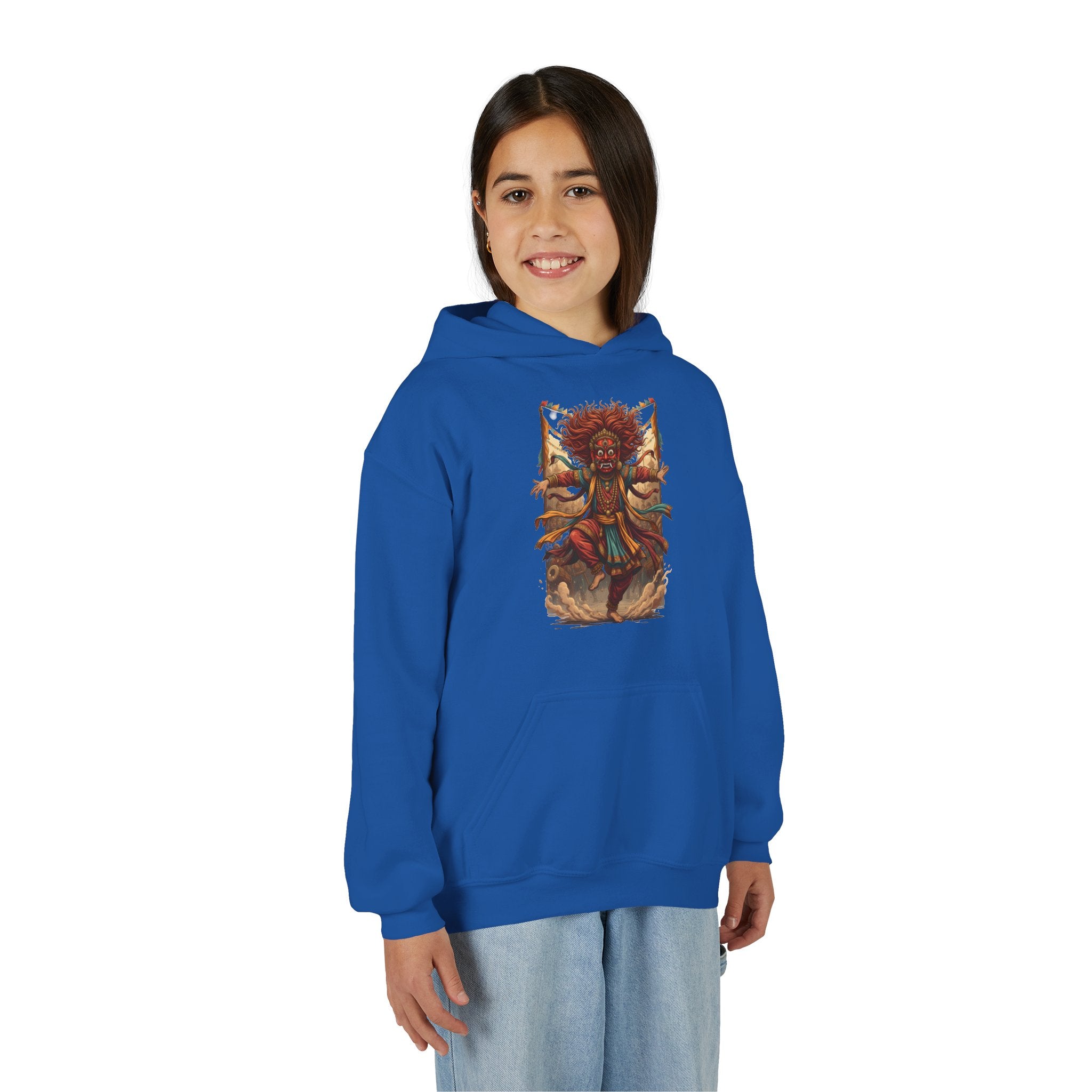 Youth Hoodie — Tribal Sun Dancer Graphic Kids Sweatshirt