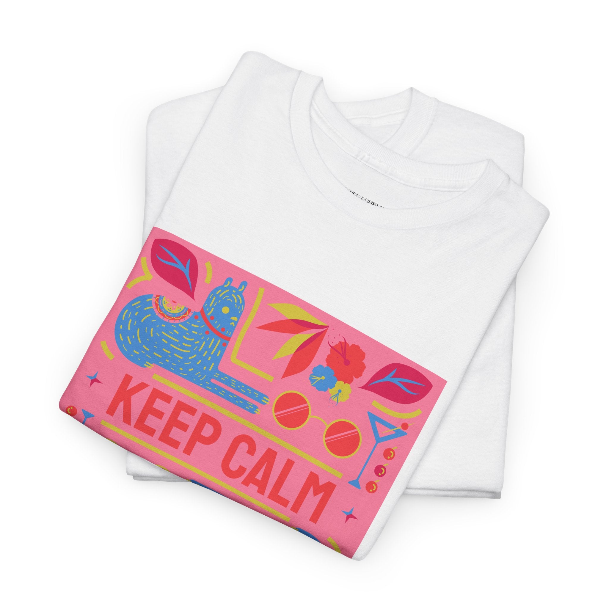 Keep Calm Floral T‑Shirt — Colorful Retro Flower Graphic Tee