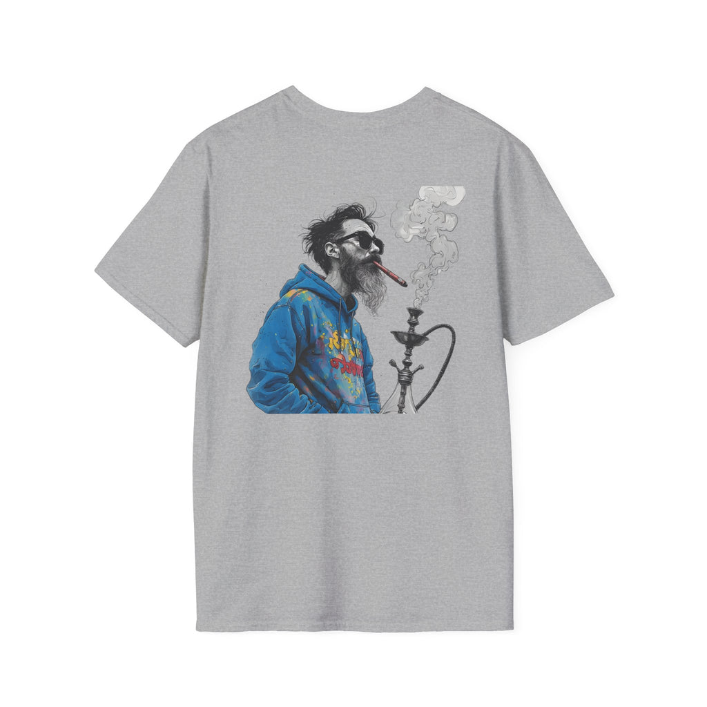 Hookah Beard Graphic T-Shirt — Chill Vape Lounge Vibe