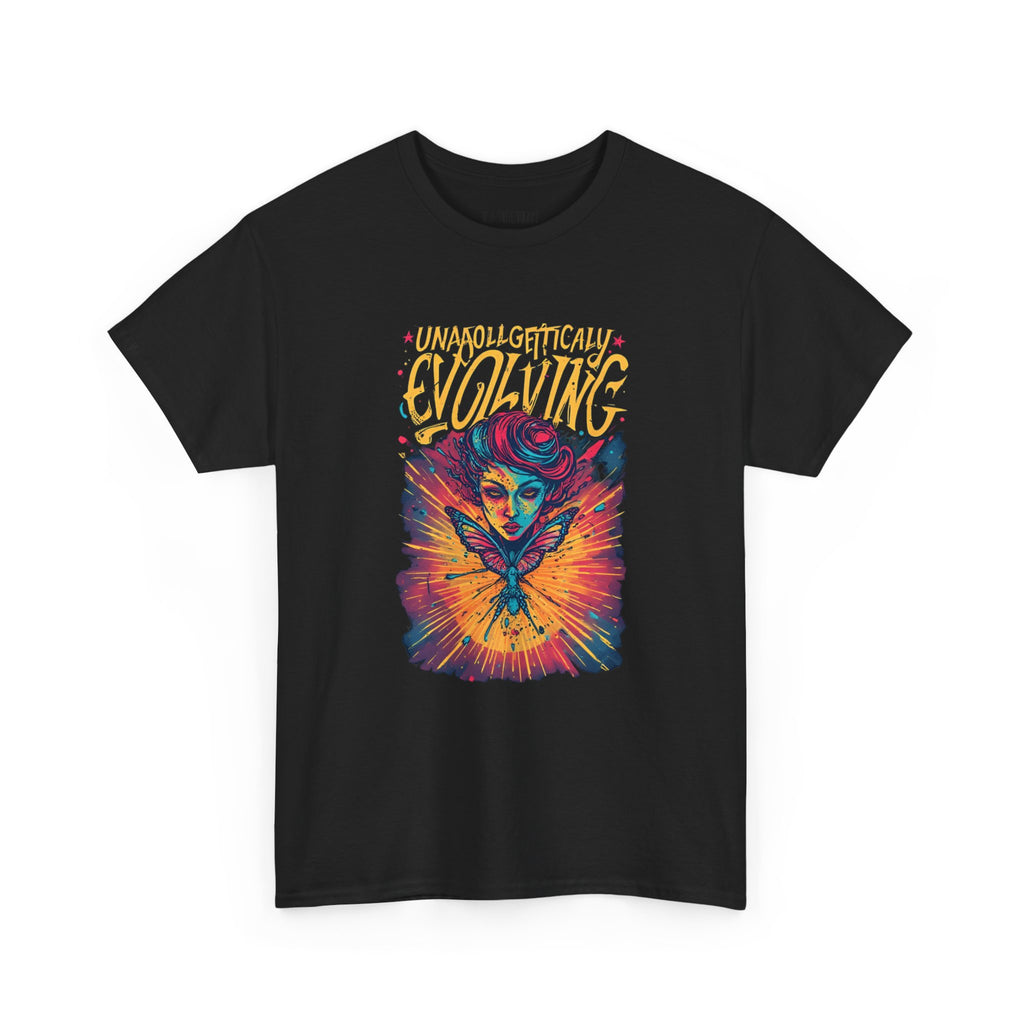 Evolving Alien Graphic Tee — "Unnaturally Evolving" Sci‑Fi Art T-Shirt