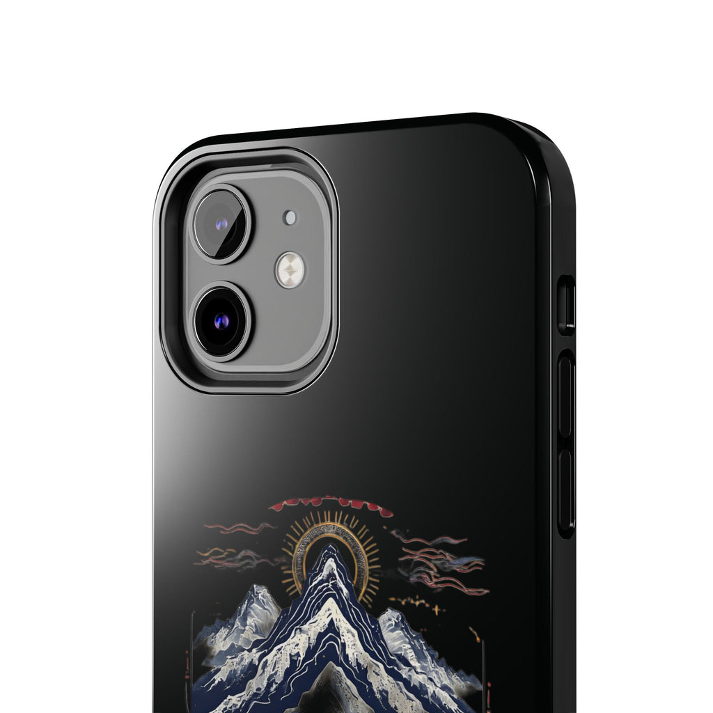 Mountain Temple Tough Phone Case — Japanese-Inspired Landscape Phone Cover