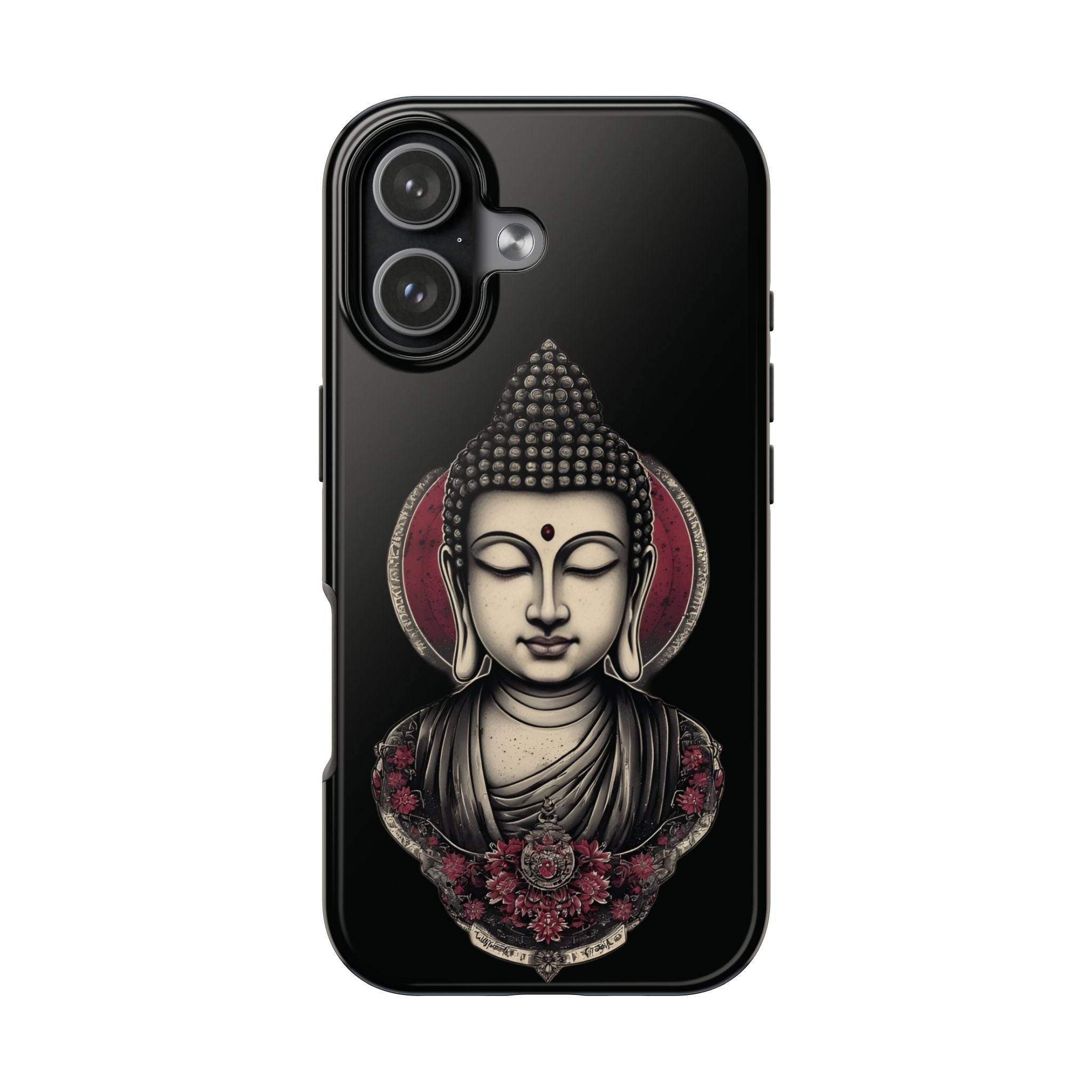 Buddha Floral Tough Phone Case — Protective Spiritual Phone Cover