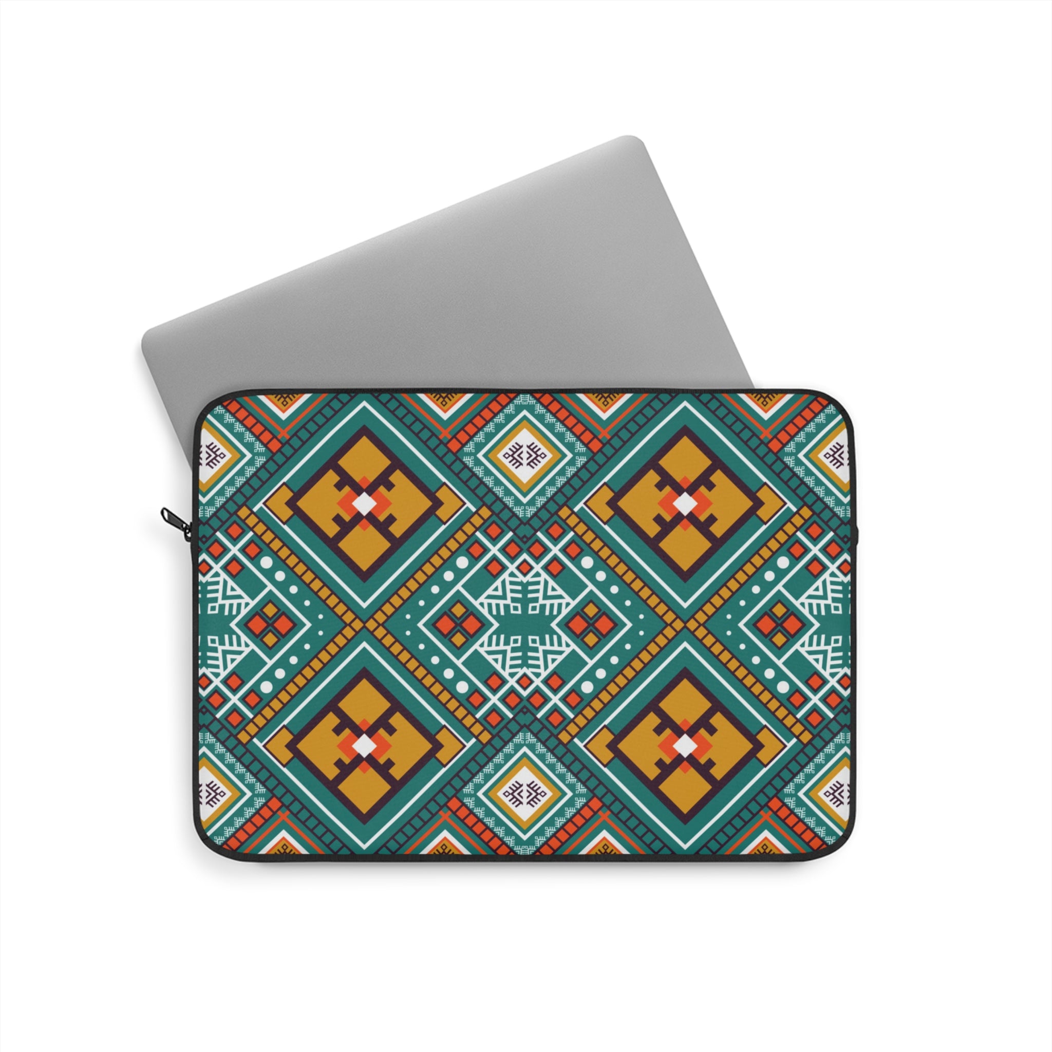 Vibrant Geometric Laptop Sleeve - Boho Chic, Gift for Students, Tech Accessory, Work from Home, Colorful Design