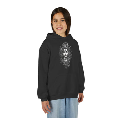 Shiva Illustration Youth Hoodie — Mystical Hindu God Graphic Pullover