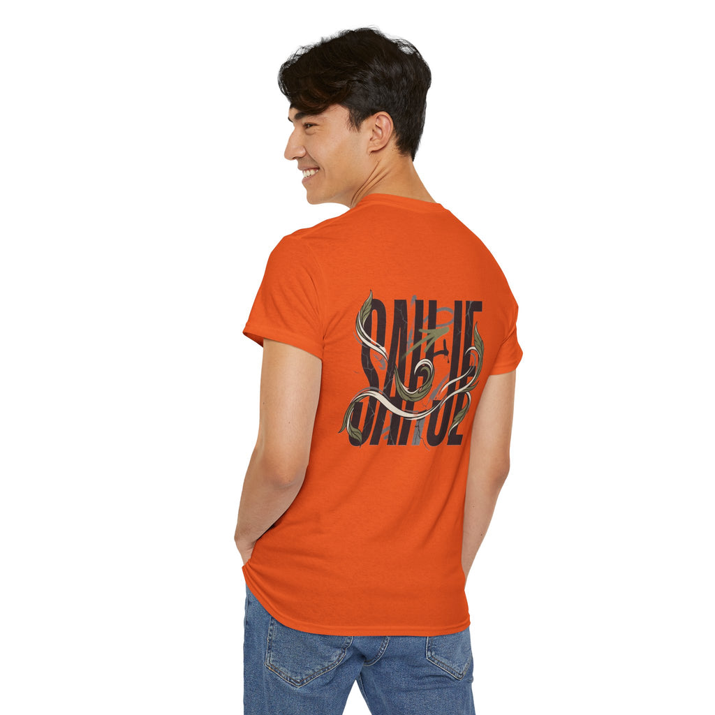Graphic Tee — 'Savage' Typography with Snake Accent