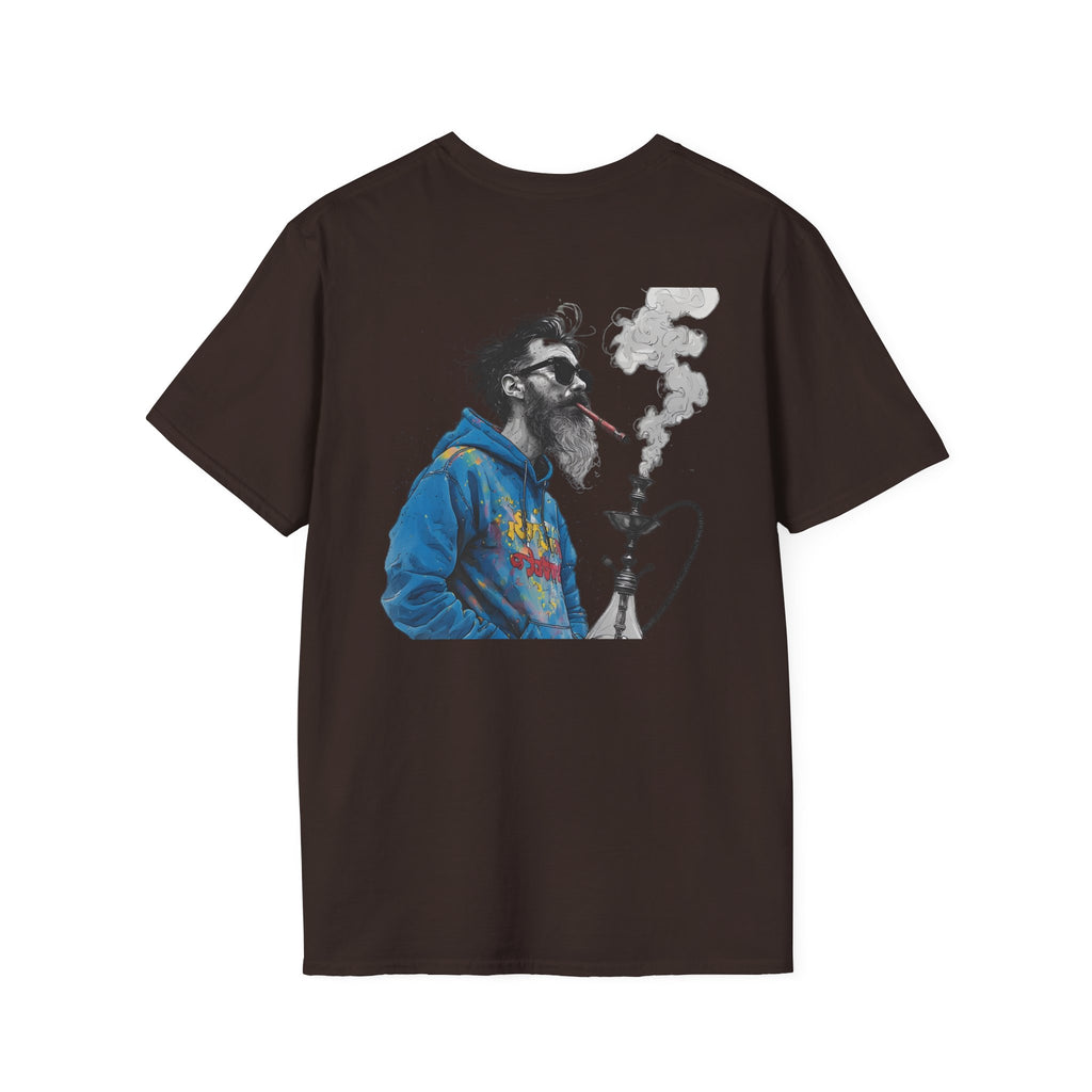 Hookah Beard Graphic T-Shirt — Chill Vape Lounge Vibe