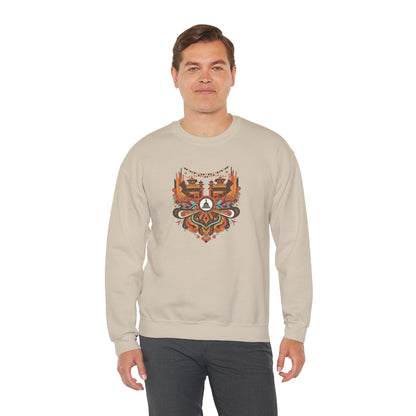 Vintage Tribal Fox Sweatshirt — Geometric Forest Animal Crewneck