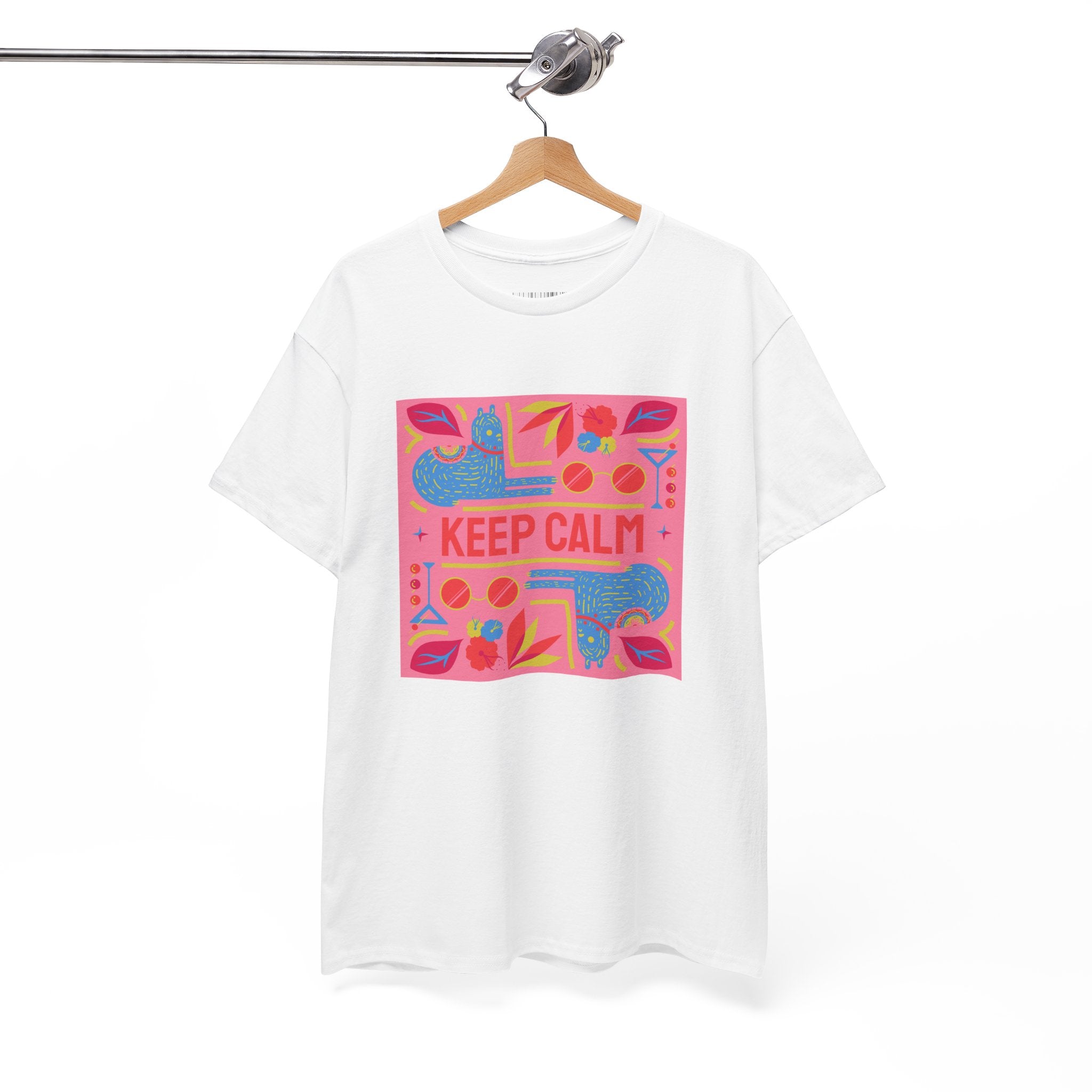 Keep Calm Floral T‑Shirt — Colorful Retro Flower Graphic Tee