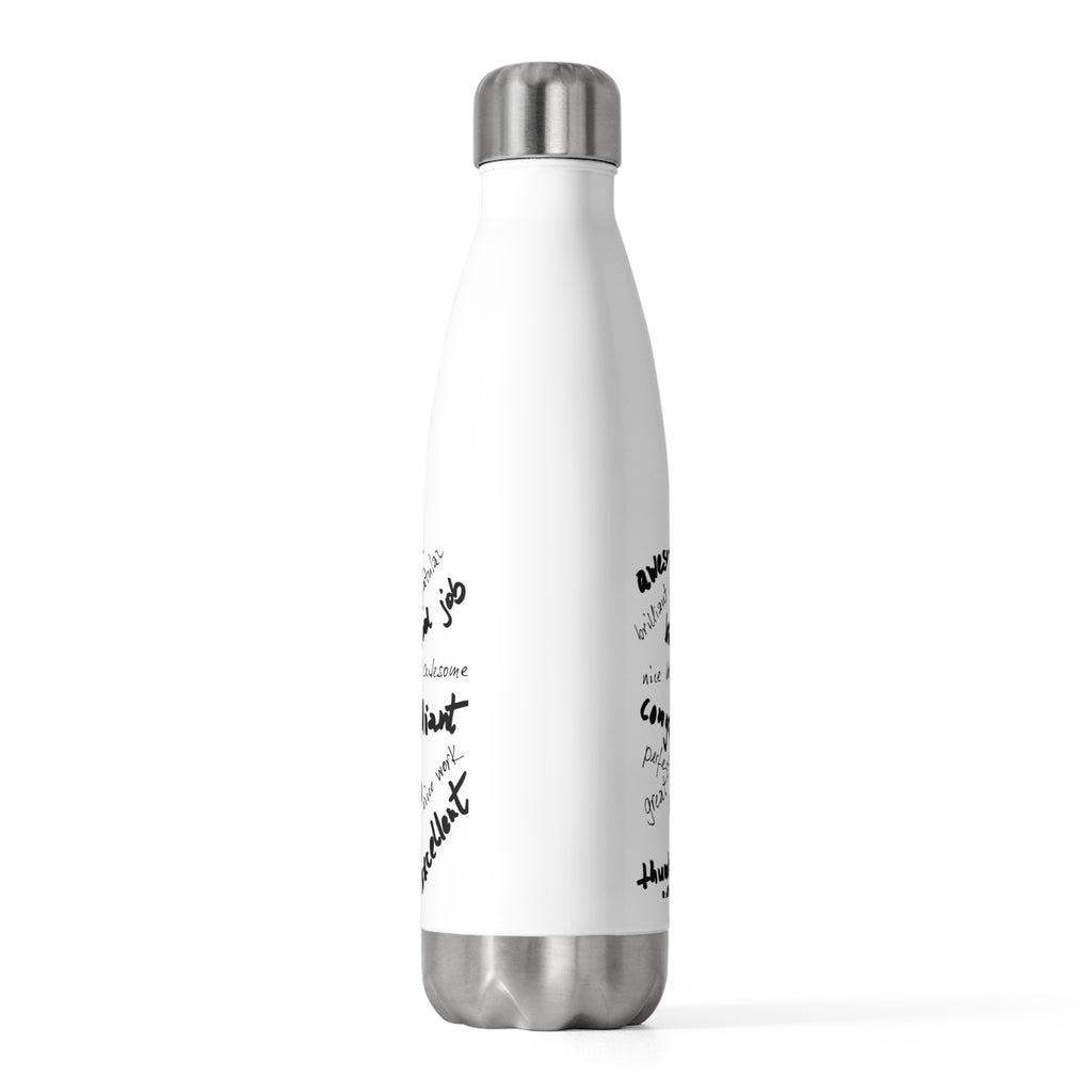 Inspiring Insulated Water Bottle, Motivational Gift, Teacher Appreciation, Office Use, Encouragement Drinkware, Unique Eco-Friendly Bottle