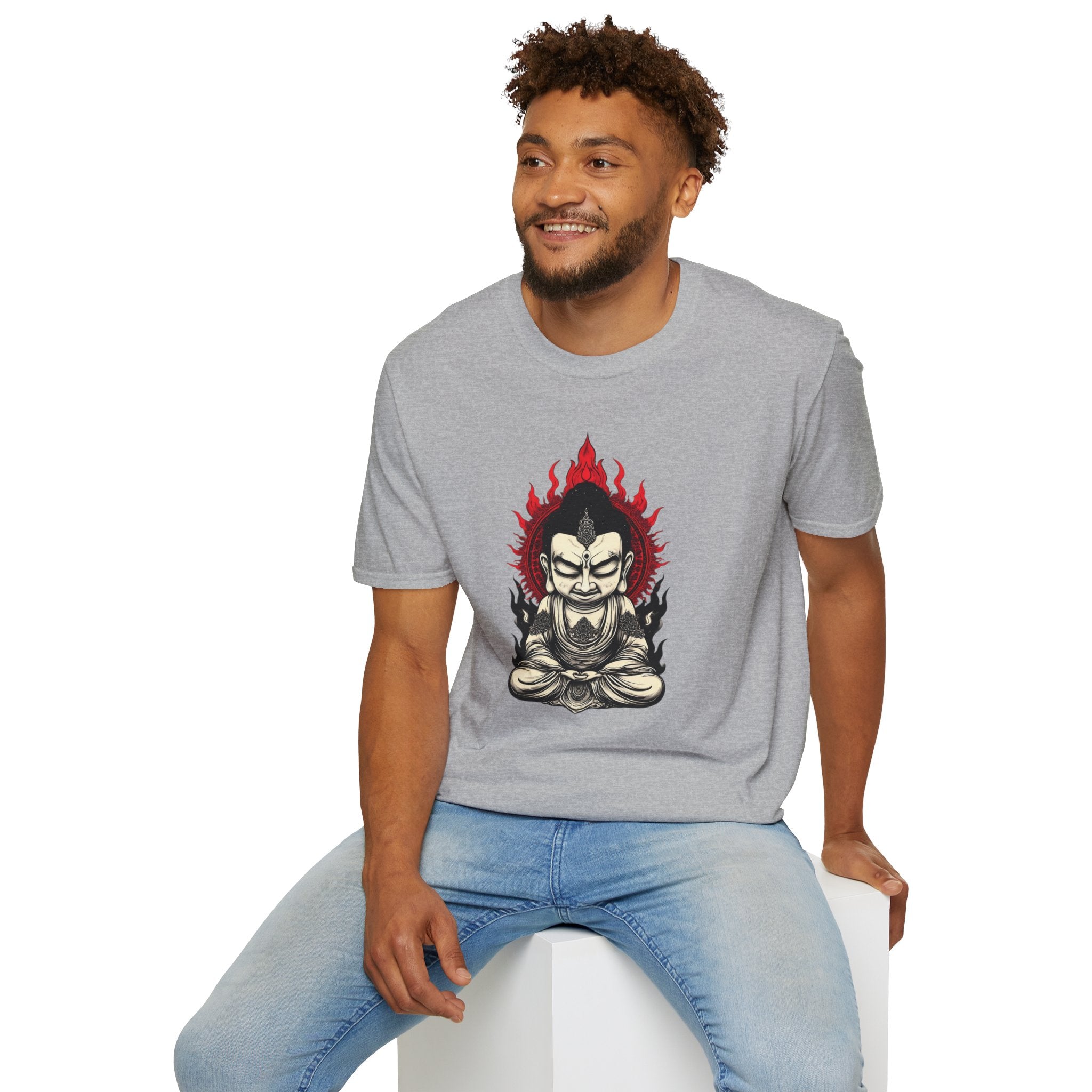 Buddha Flame T-Shirt — Meditative Buddha Graphic Tee