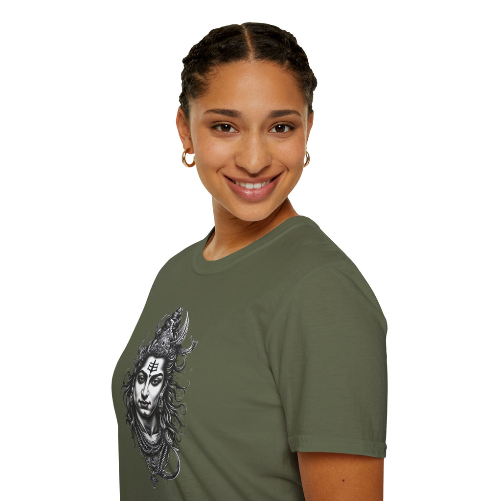 Shiva Portrait T‑Shirt — Hindu Deity Graphic Tee (Meditation, Yoga & Spiritual Wear)