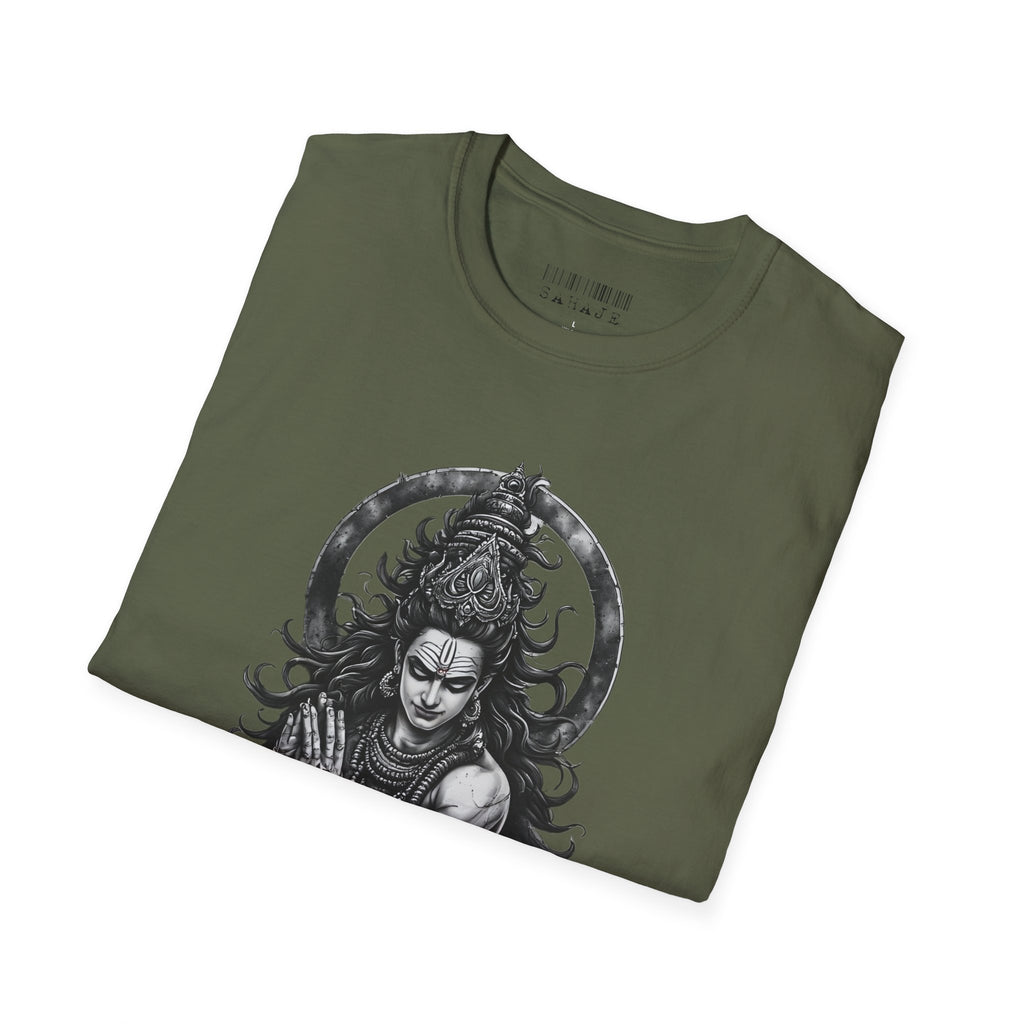 Shiva Portrait T‑Shirt – Intricate Hindu Deity Art Tee