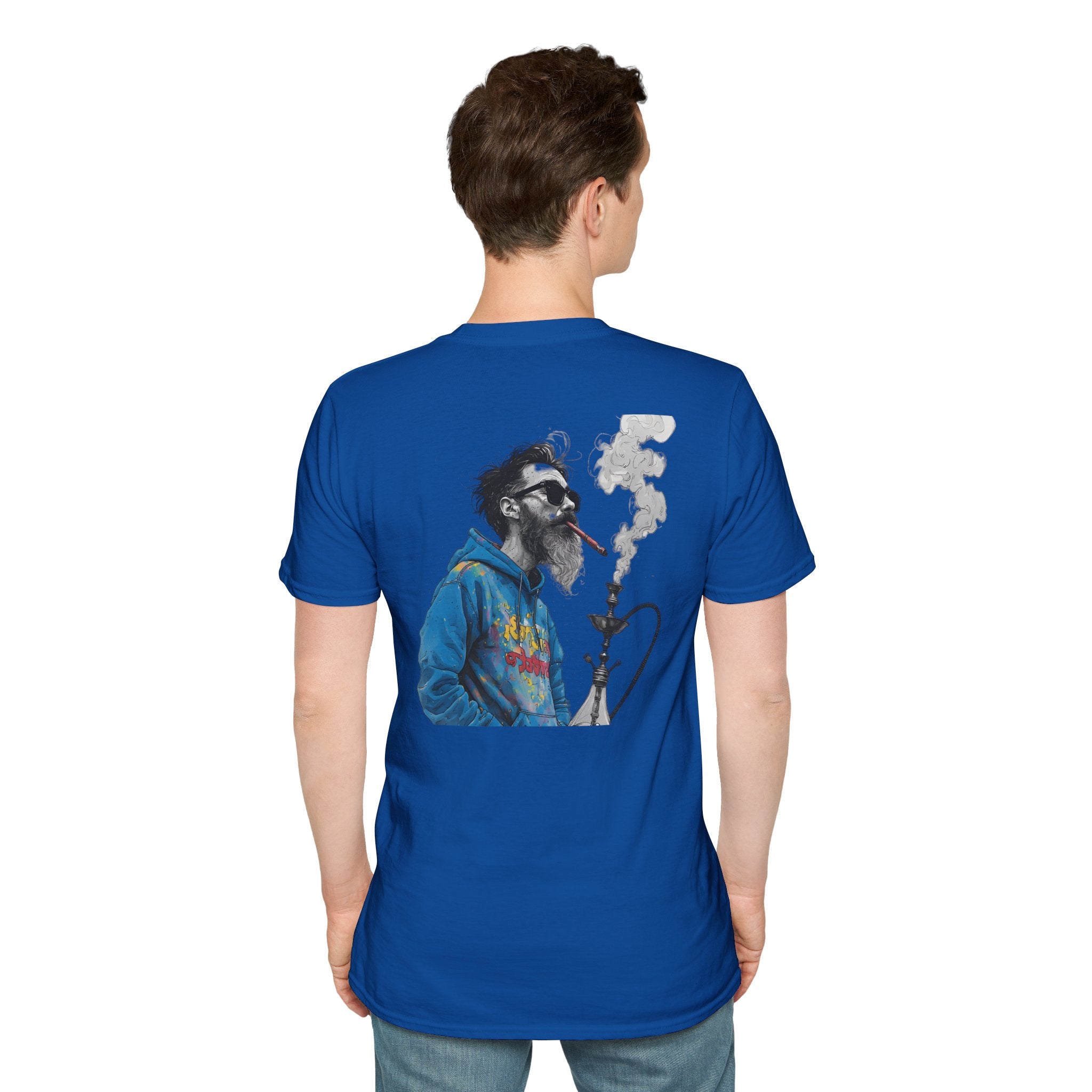 Hookah Beard Graphic T-Shirt — Chill Vape Lounge Vibe