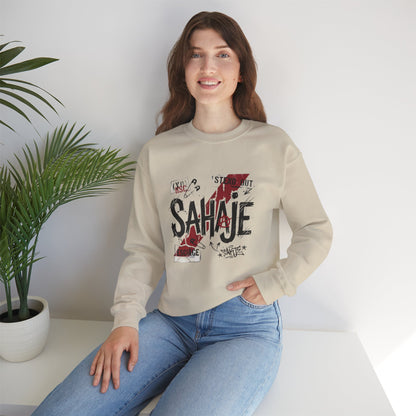 Sahaje Graphic Crewneck Sweatshirt – Streetwear Logo Pullover