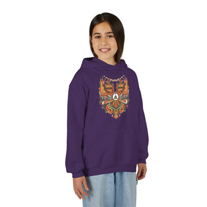 Youth Hoodie — Rustic Peace Mandala Graphic