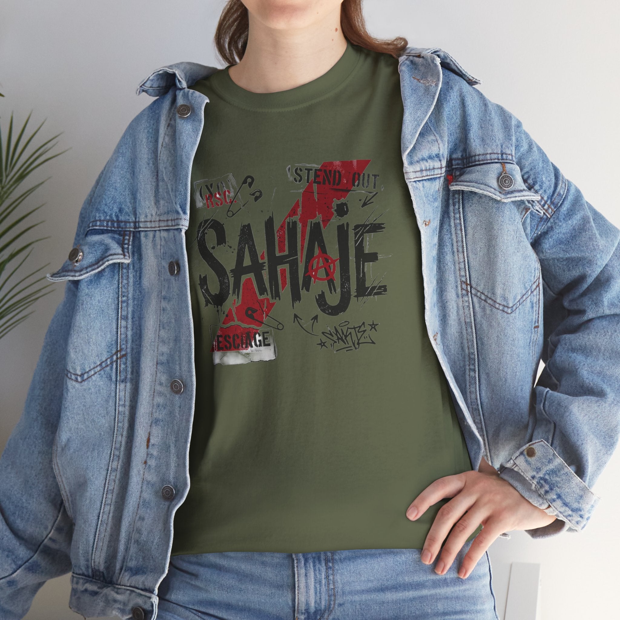 Sahaje Graphic Tee — Street Art Urban Casual T-Shirt