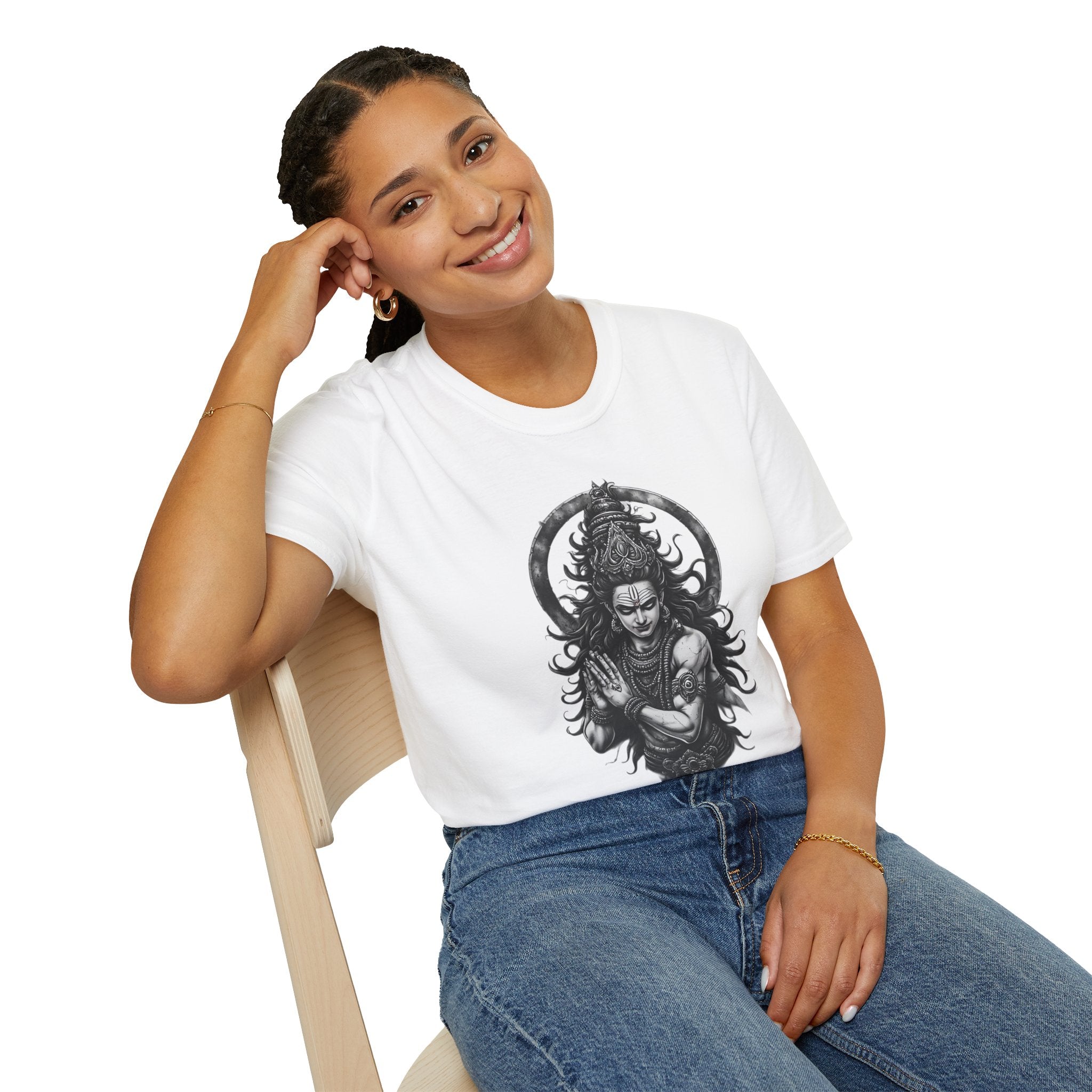Shiva Portrait T‑Shirt – Intricate Hindu Deity Art Tee