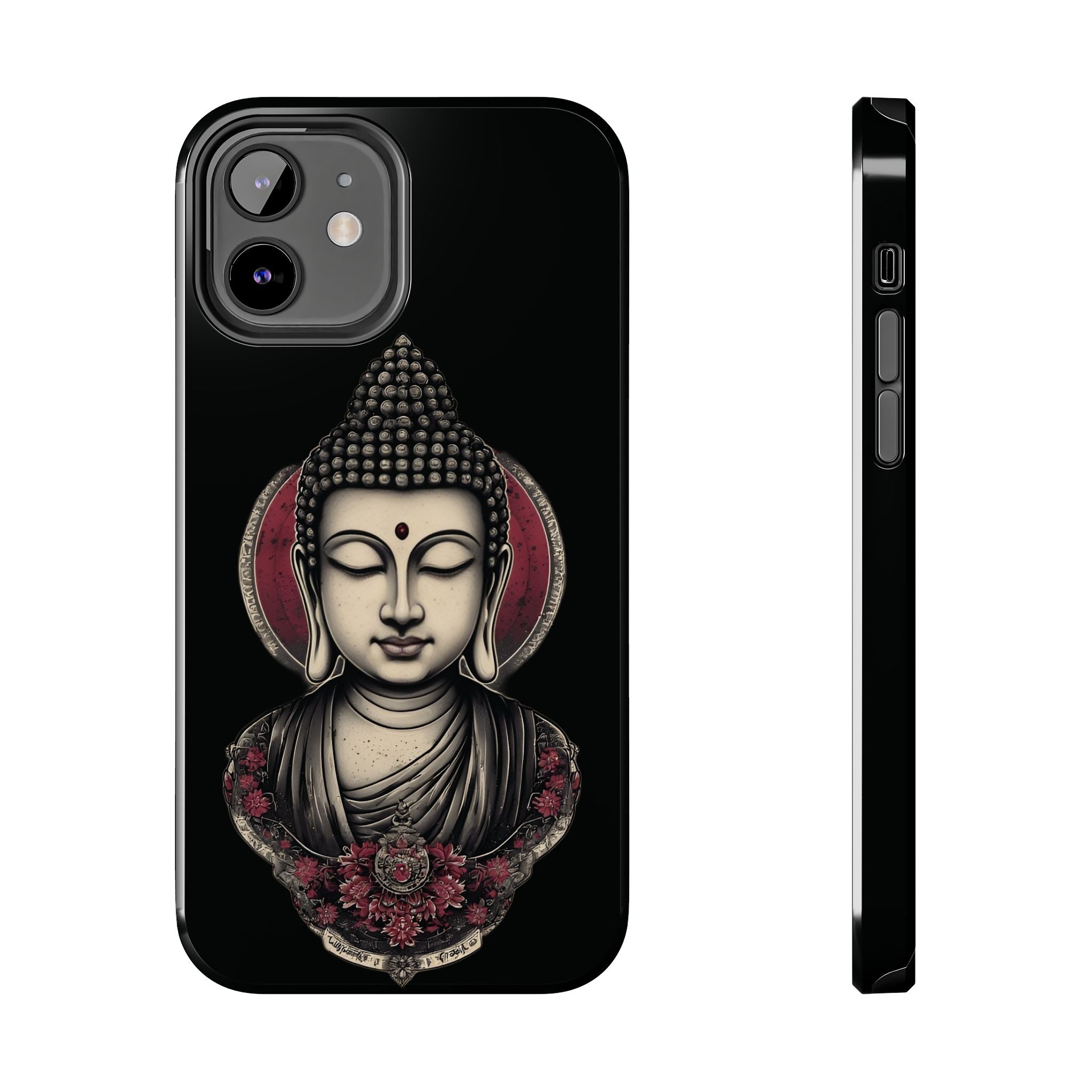 Buddha Floral Tough Phone Case — Protective Spiritual Phone Cover