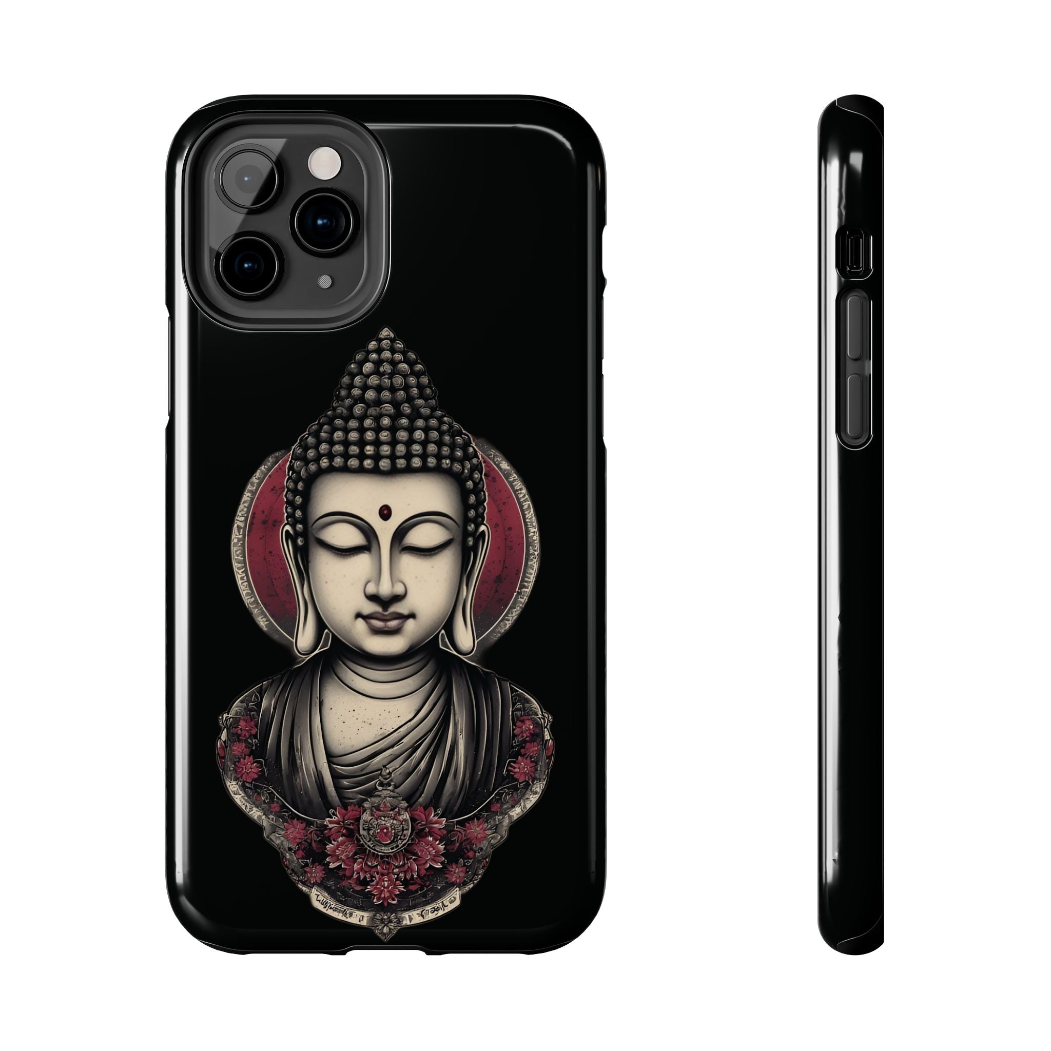 Buddha Floral Tough Phone Case — Protective Spiritual Phone Cover