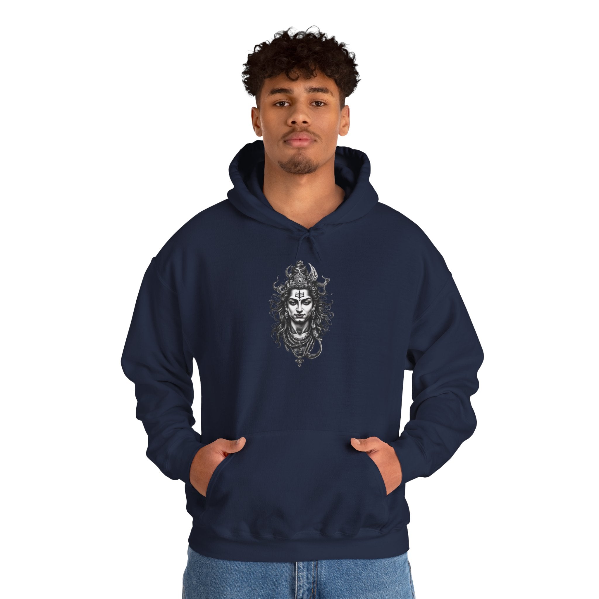 Skull Viking Hoodie — Norse Warrior Graphic Hooded Sweatshirt