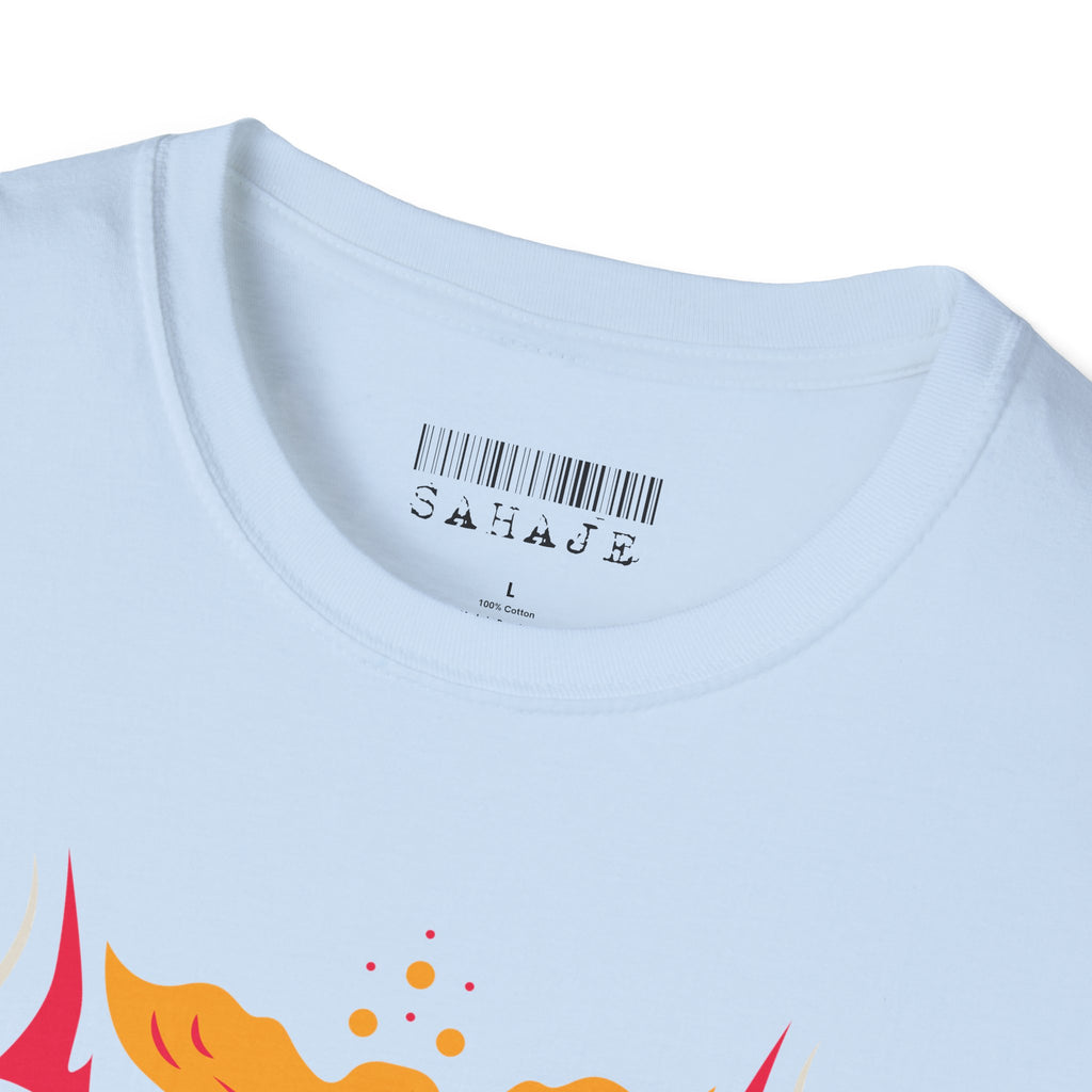 Sahaje Floral Snake Graphic T‑Shirt — Colorful Botanical Serpent Tee