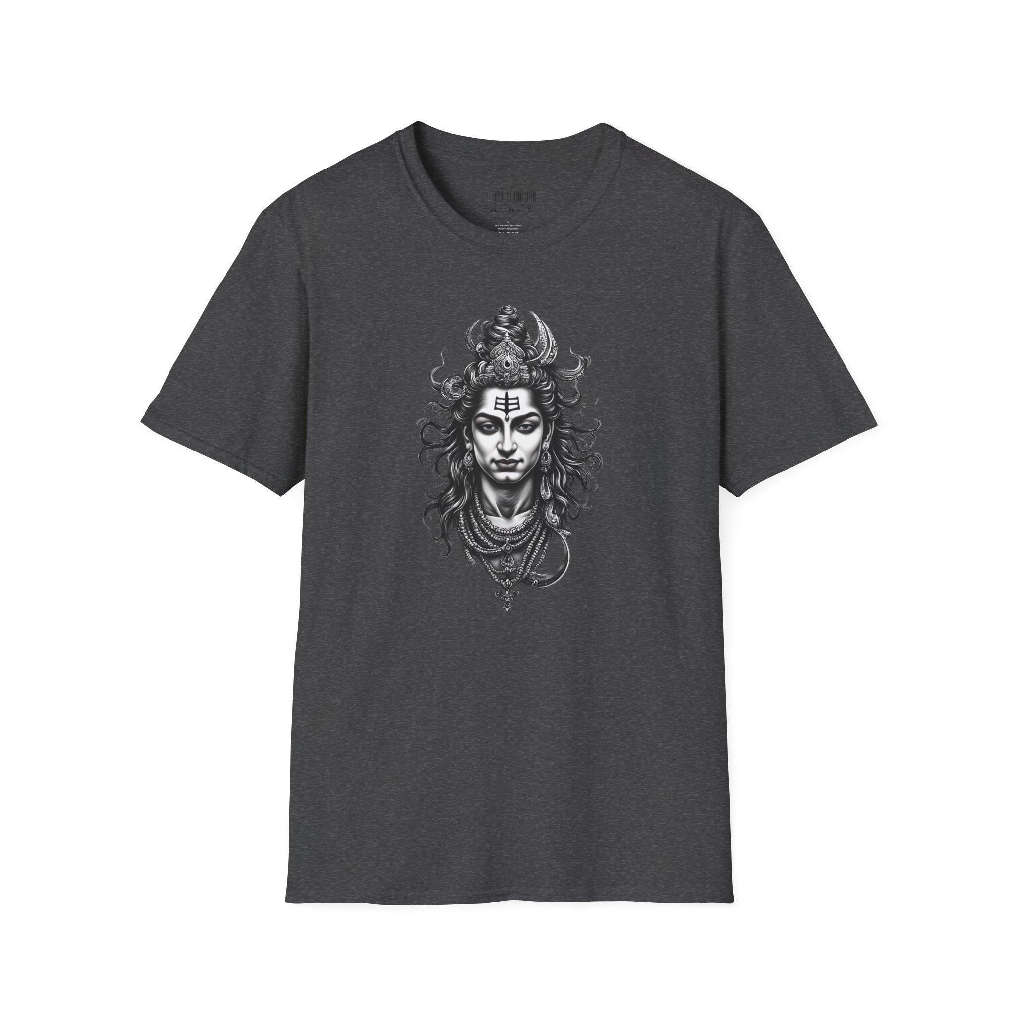 Shiva Portrait T‑Shirt — Hindu Deity Graphic Tee (Meditation, Yoga & Spiritual Wear)