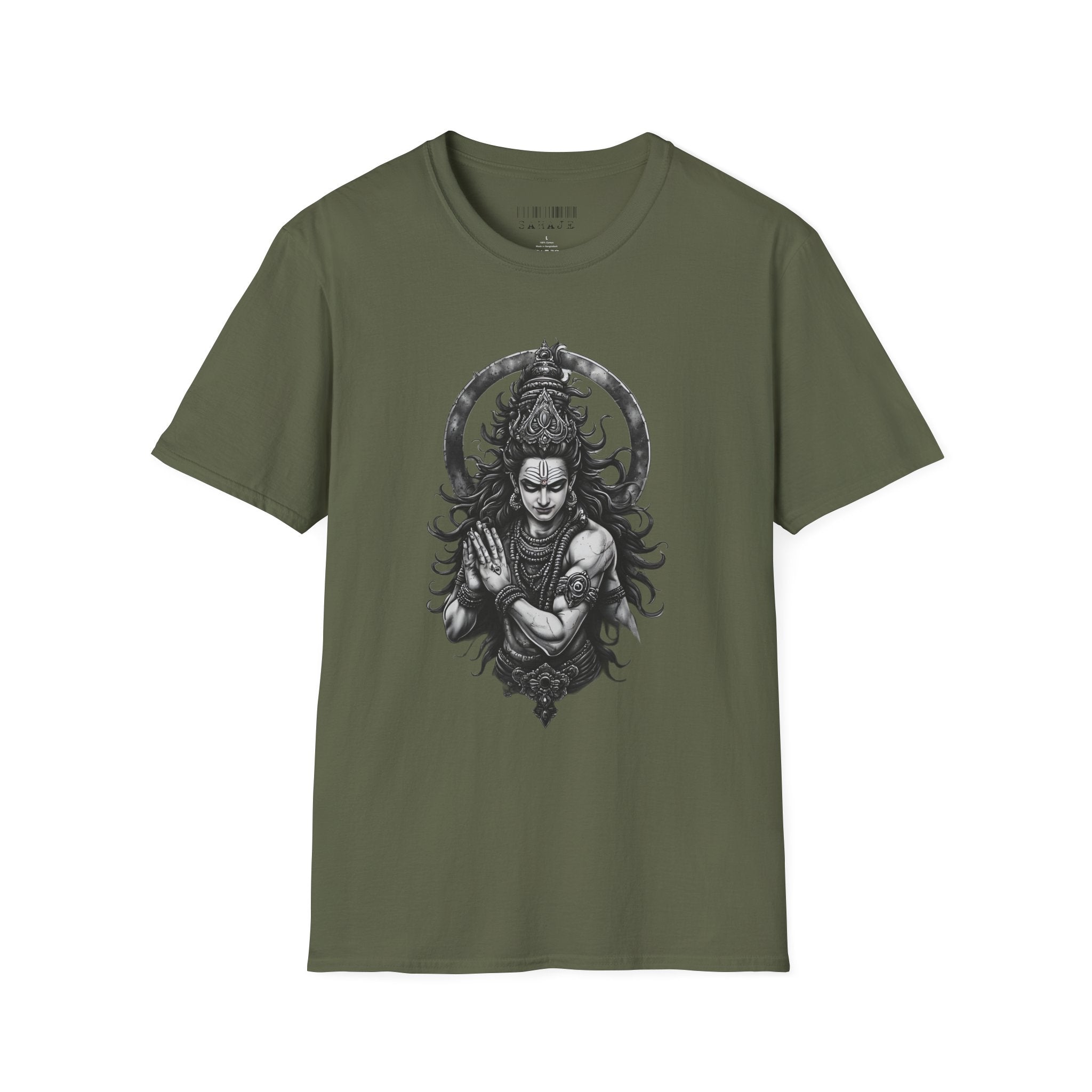Shiva Portrait T‑Shirt – Intricate Hindu Deity Art Tee