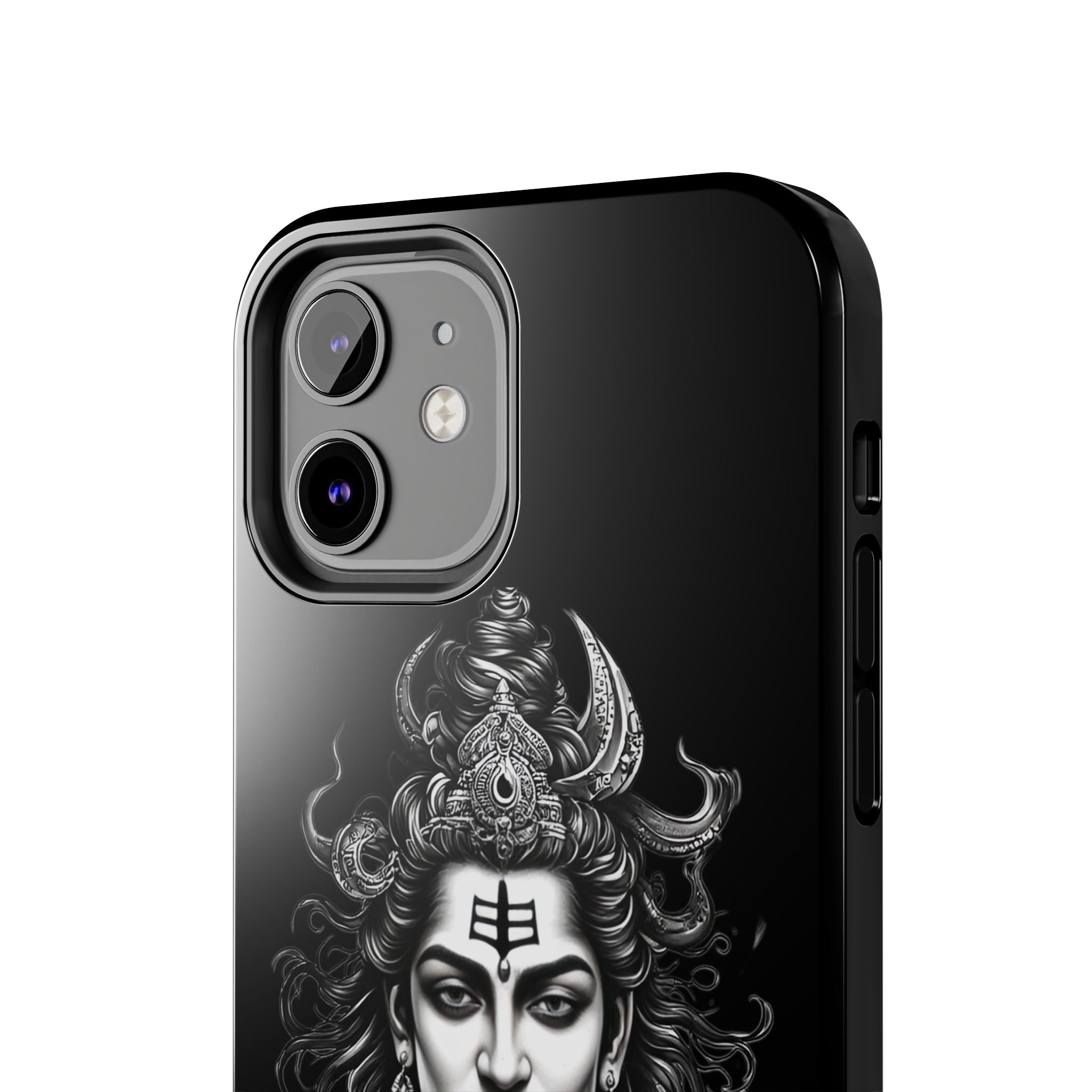 Phone Case — Intricate Lord Shiva Illustration on Black Tough Case
