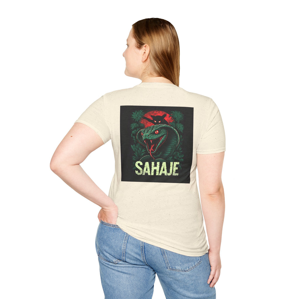 Black Cobra & Panther T-Shirt – Fierce Serpent & Big Cat Graphic Tee, Edgy Streetwear Design