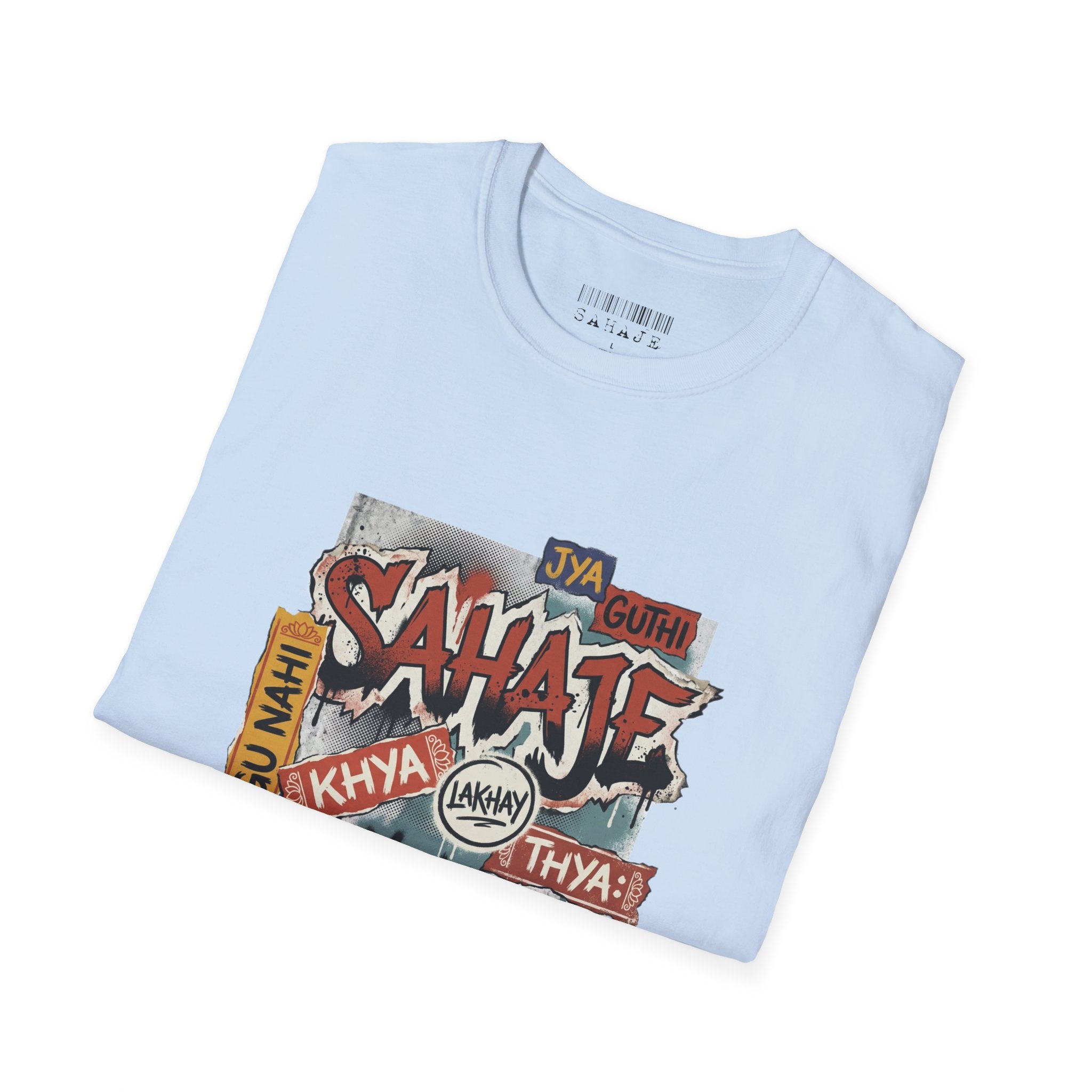 Sahaje Graffiti T-Shirt — Urban Hindi Street Art Tee