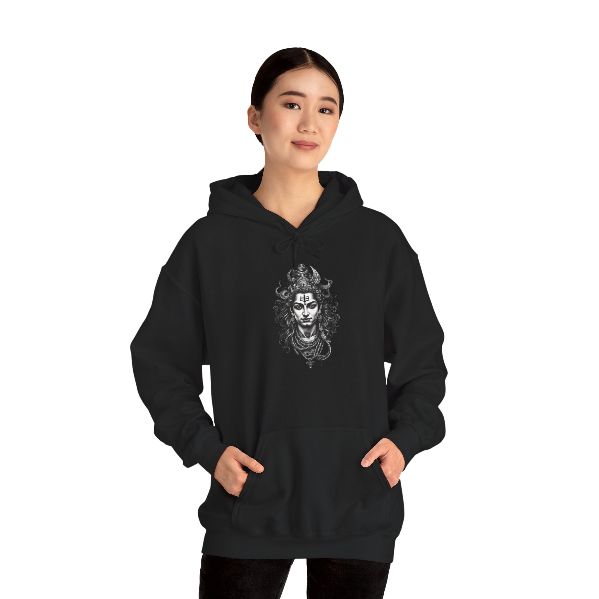 Skull Viking Hoodie — Norse Warrior Graphic Hooded Sweatshirt