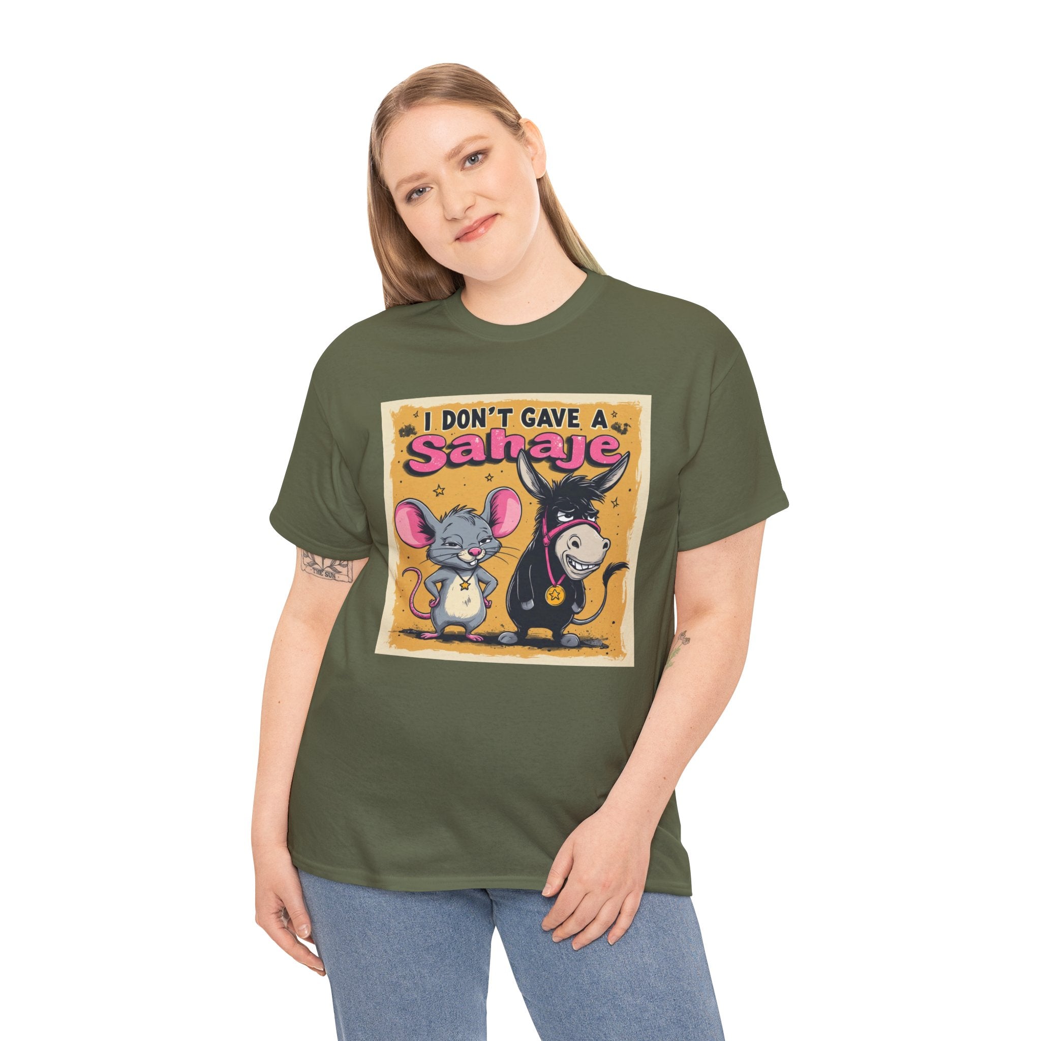I Don't Give A Snair! Tee — Funny Mouse & Cat Graphic T-Shirt