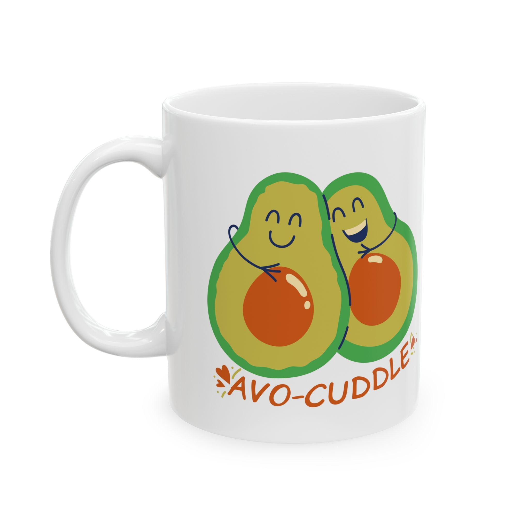 Avocado Cuddle Mug, Cute Coffee Cup, Gift for Avocado Lovers, Funny Kitchen Decor, Perfect for Birthdays and Anniversaries