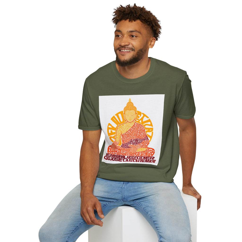 Buddha Graphic Tee — Retro Sun Meditation Shirt
