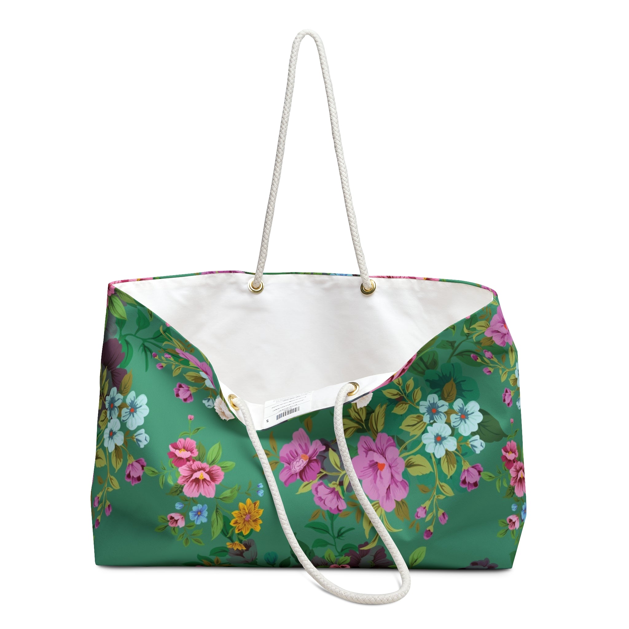 Floral Weekender Bag for Getaways, Beach Tote, Travel Bag, Overnight Bag, Vacation Essentials, Floral Print Handbag