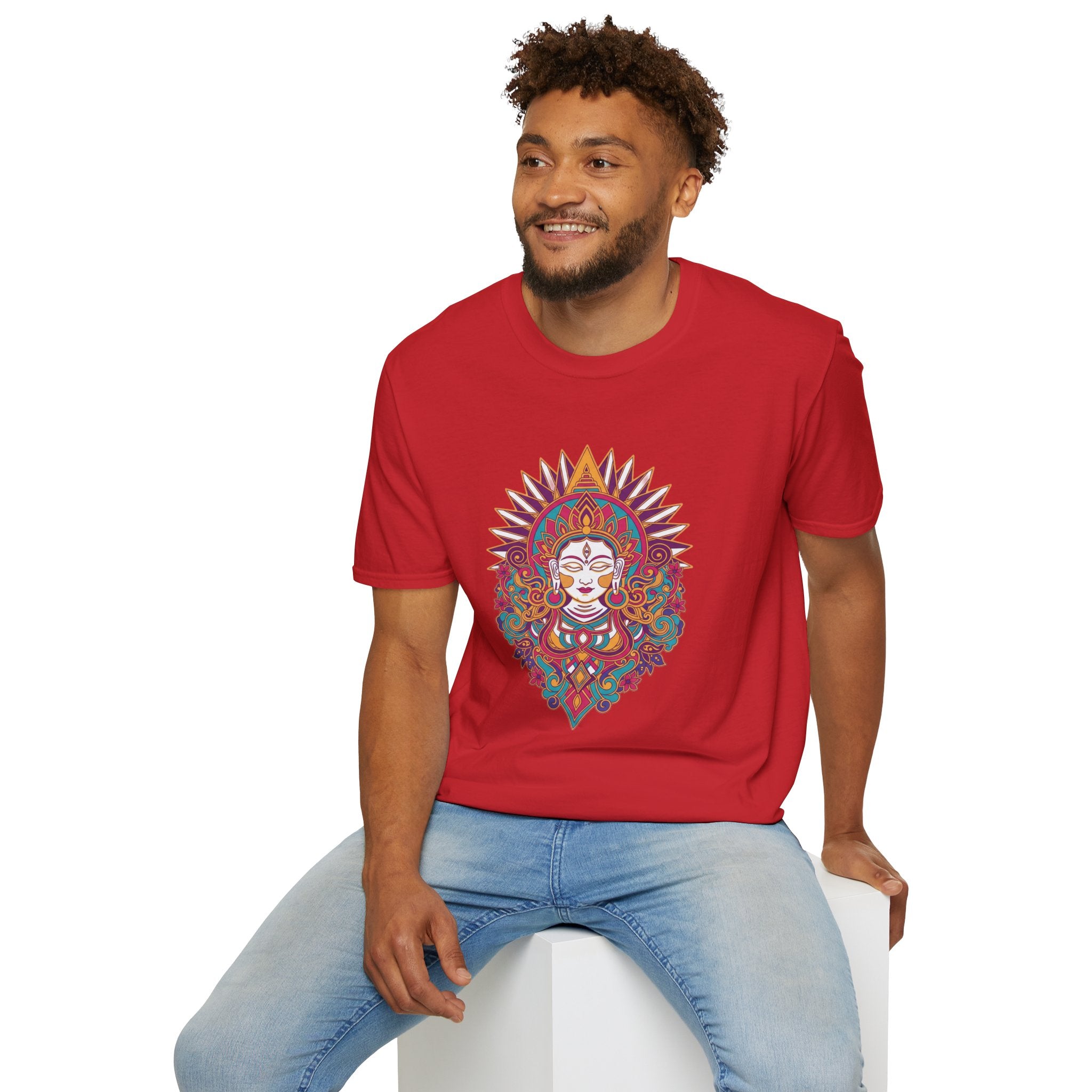 Mystic Goddess Mandala T-Shirt — Colorful Boho Spiritual Tee
