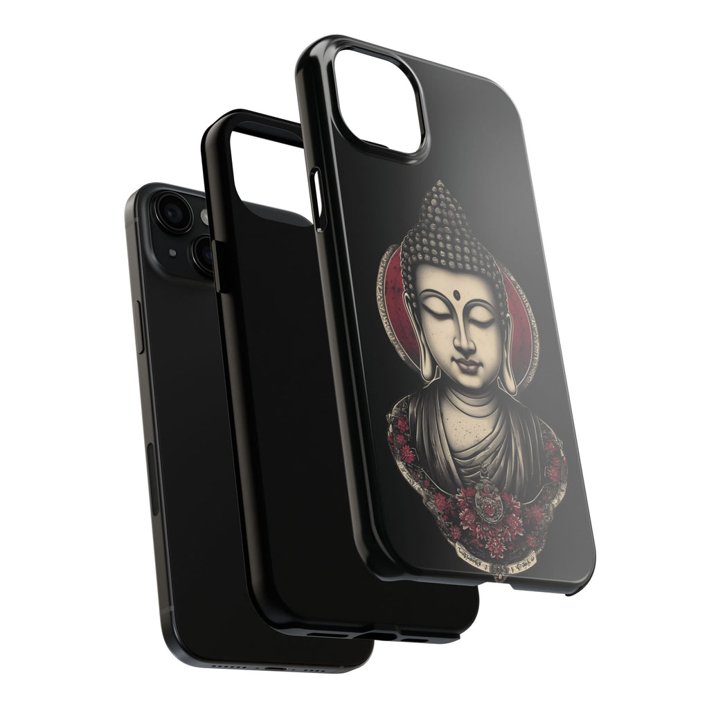 Buddha Floral Tough Phone Case — Protective Spiritual Phone Cover