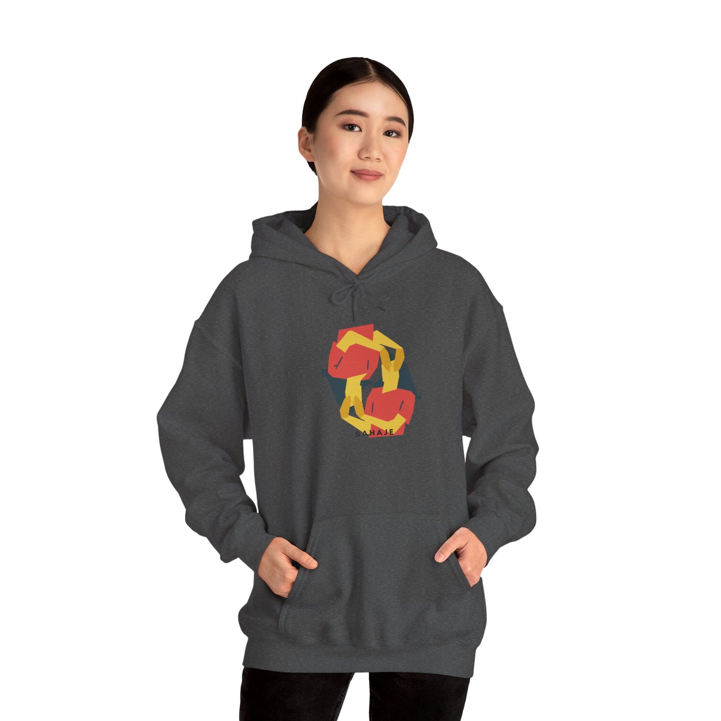 Fox Recycling Symbol Hoodie — Geometric Fox Eco-Friendly Design