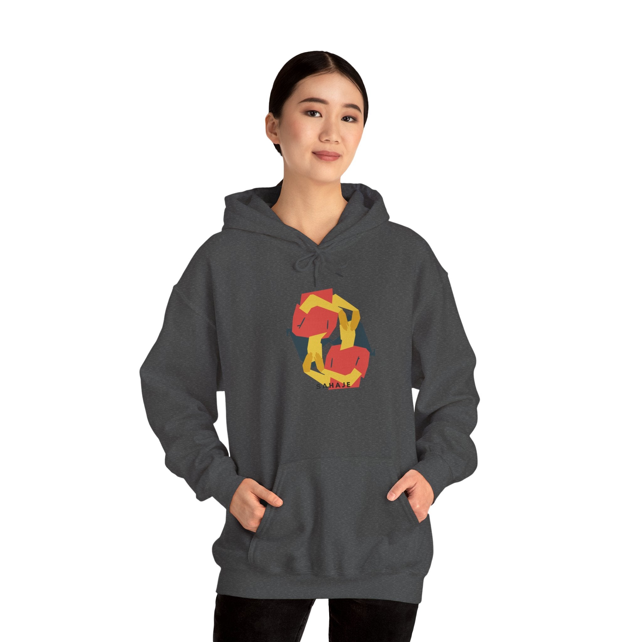 Fox Recycling Symbol Hoodie — Geometric Fox Eco-Friendly Design