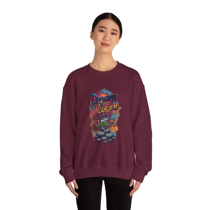 Dream Big Crewneck Sweatshirt — "Dream, Design, Draw" Inspirational Graphic