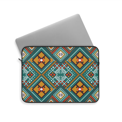Vibrant Geometric Laptop Sleeve - Boho Chic, Gift for Students, Tech Accessory, Work from Home, Colorful Design