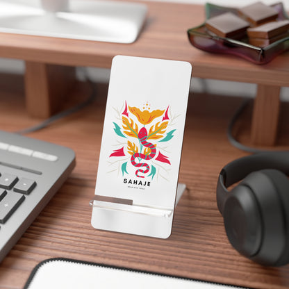 Stylish Smartphone Stand, Decorative Phone Holder, Unique Desk Accessory, Mobile Display Stand, Office Gift Idea, Floral Design