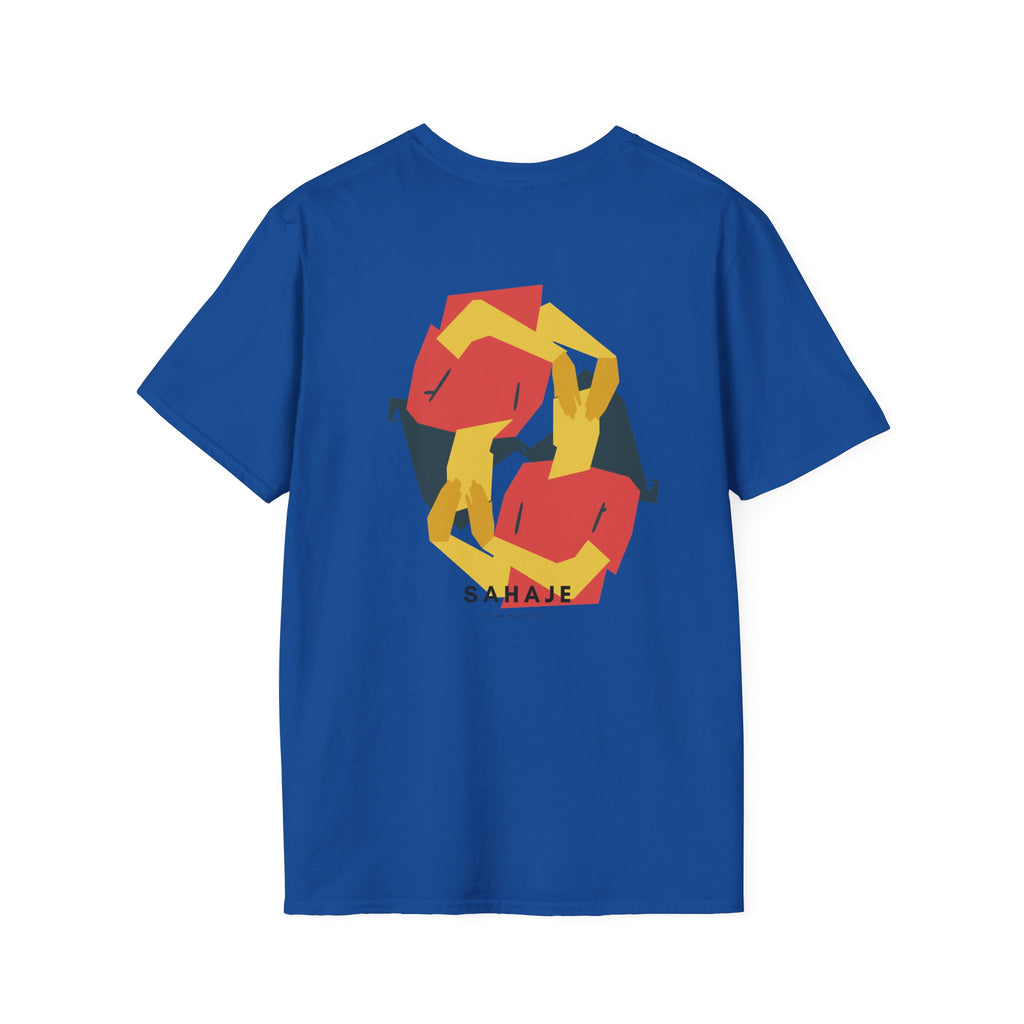 Abstract Geometric Graphic T-Shirt — 'Sahahe' Modern Art Back Print