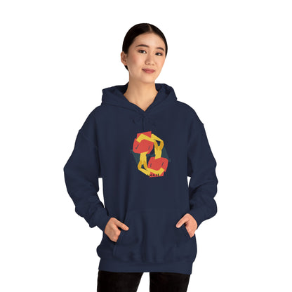 Fox Recycling Symbol Hoodie — Geometric Fox Eco-Friendly Design